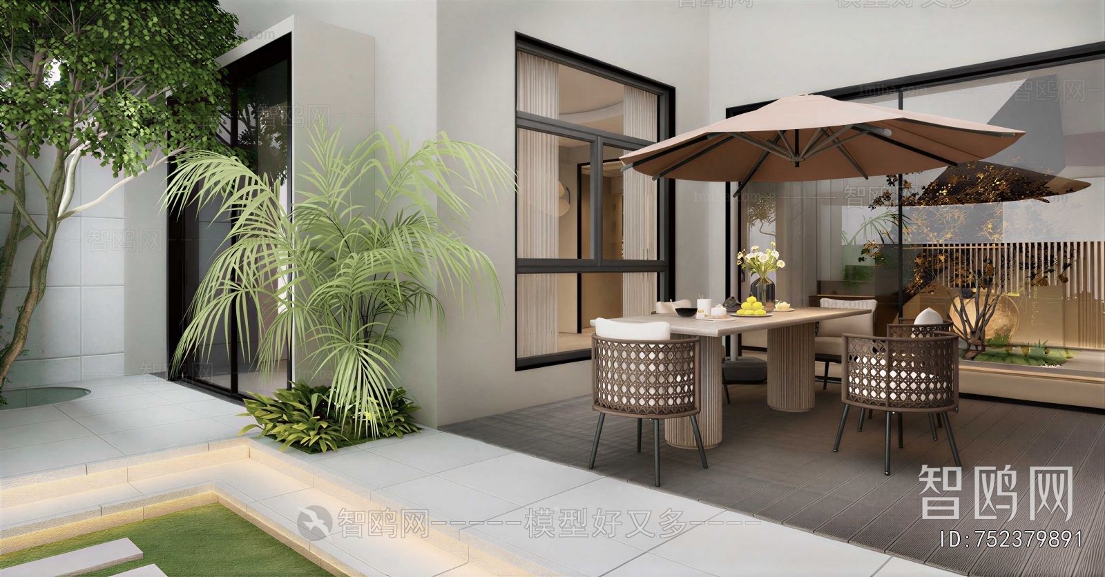Modern Courtyard/landscape