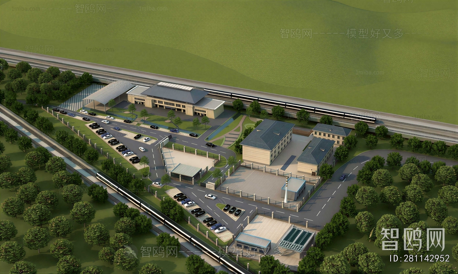 Modern Architectural Bird's-eye View Planning