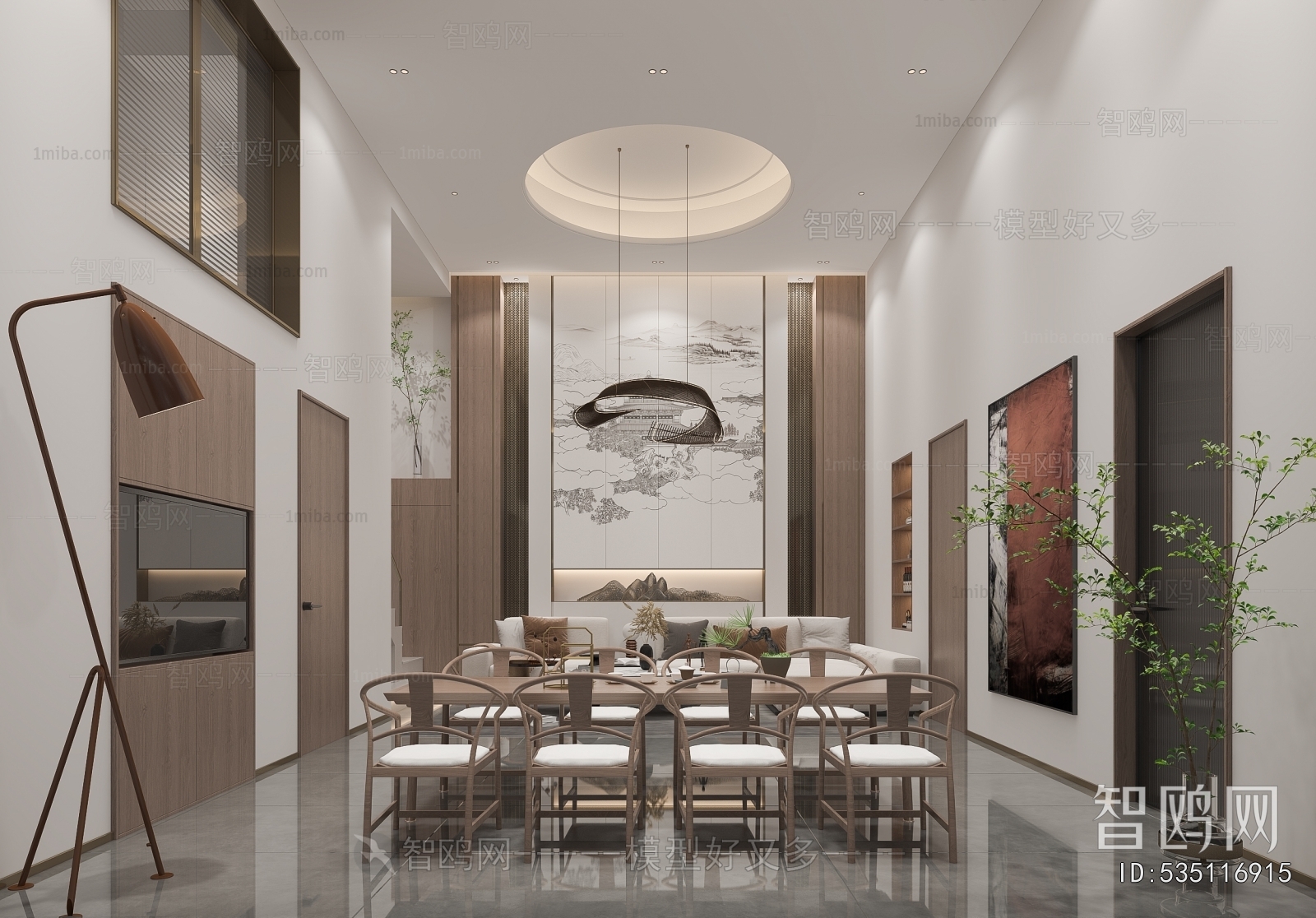 New Chinese Style A Living Room