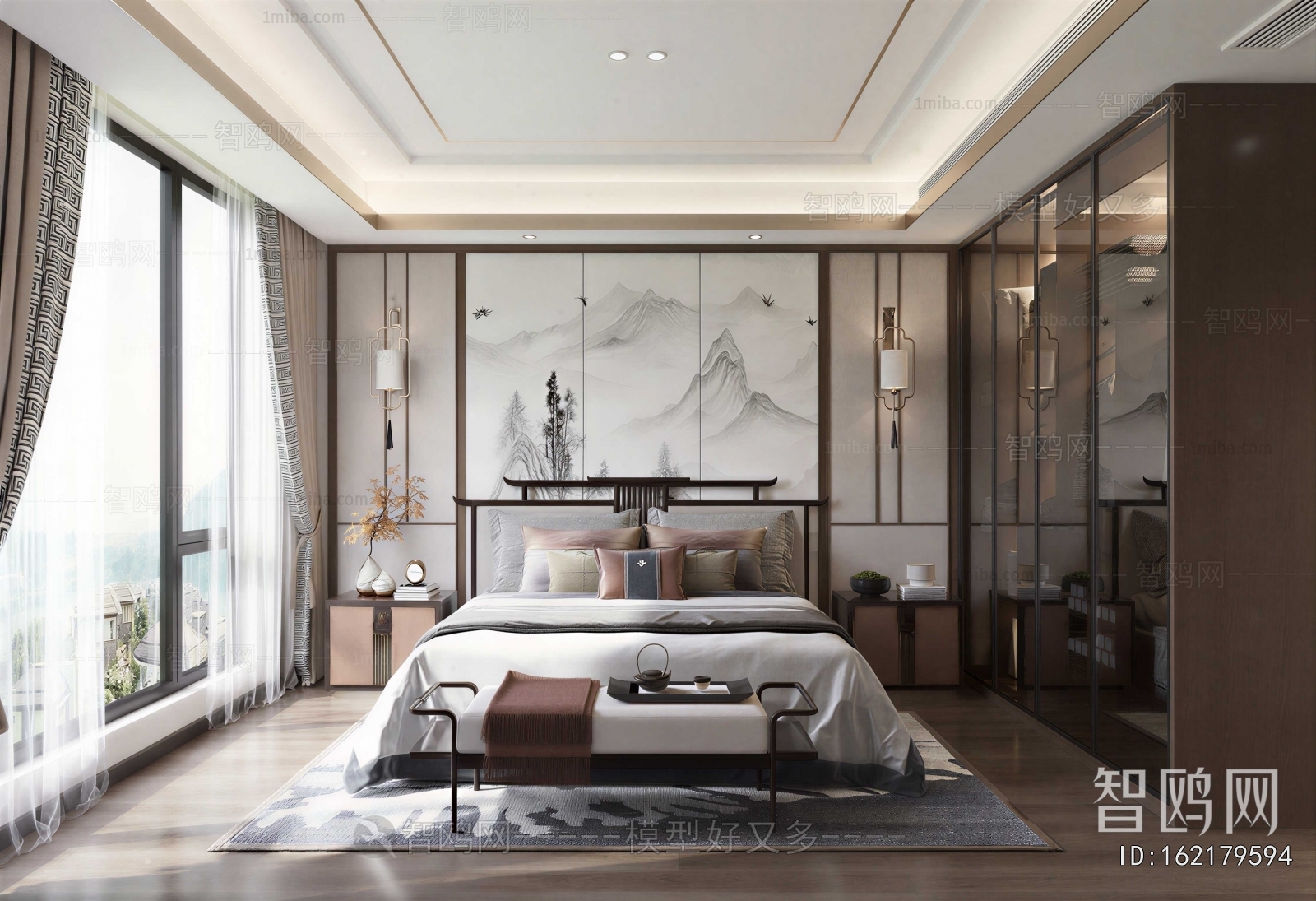 New Chinese Style Bedroom