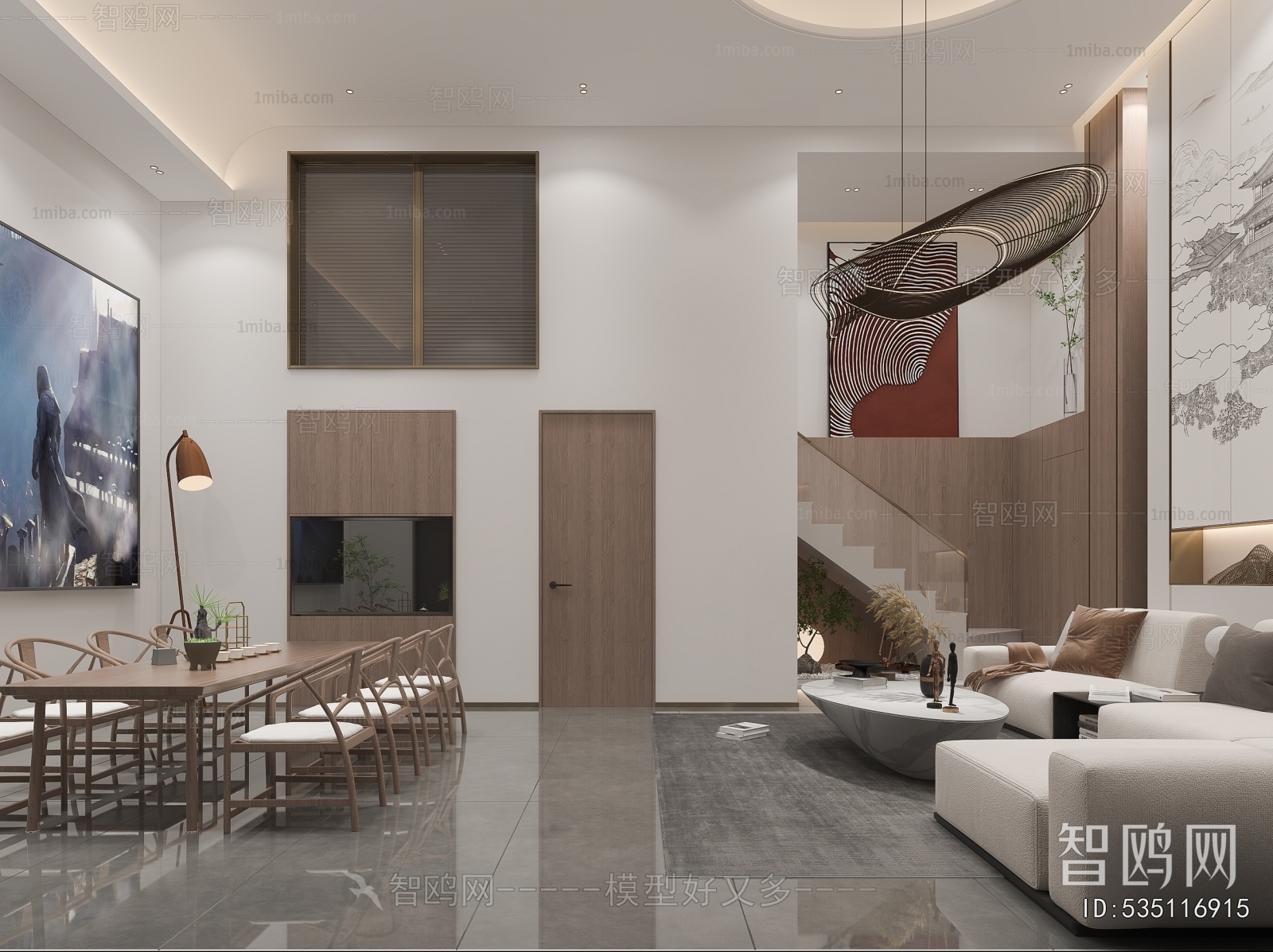 New Chinese Style A Living Room