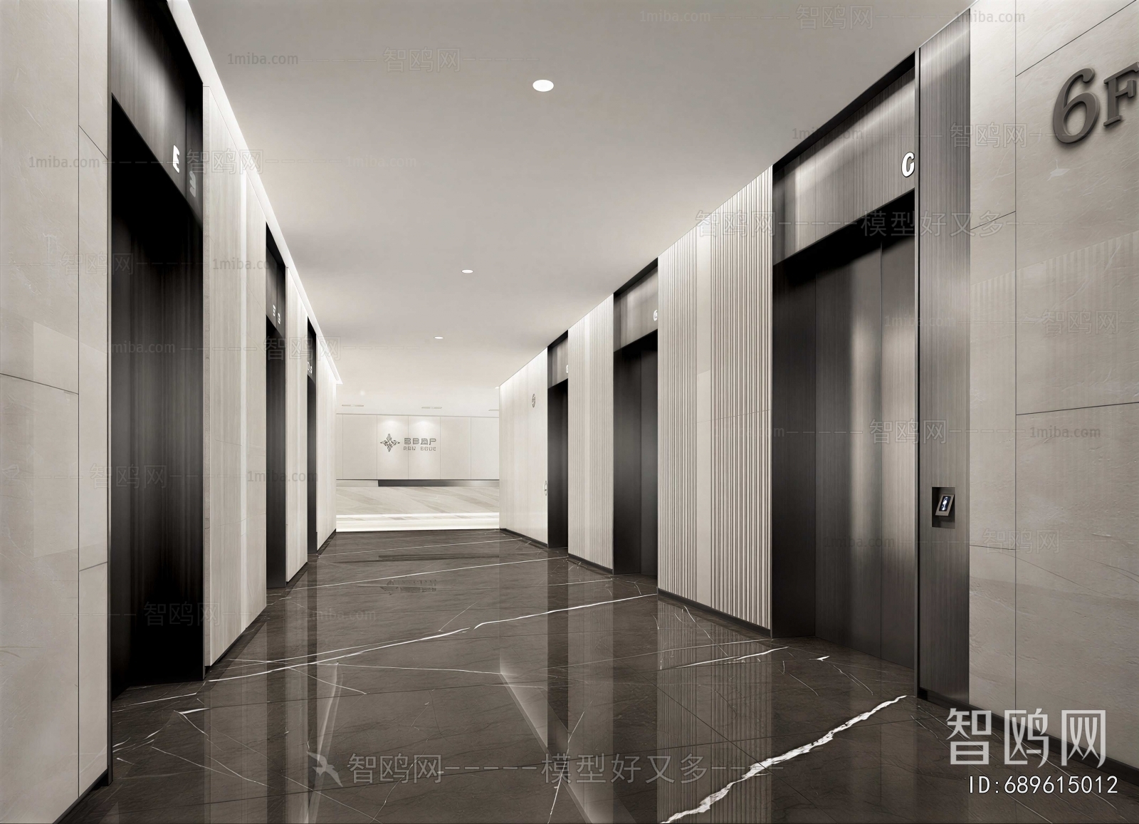 Modern Office Elevator Hall
