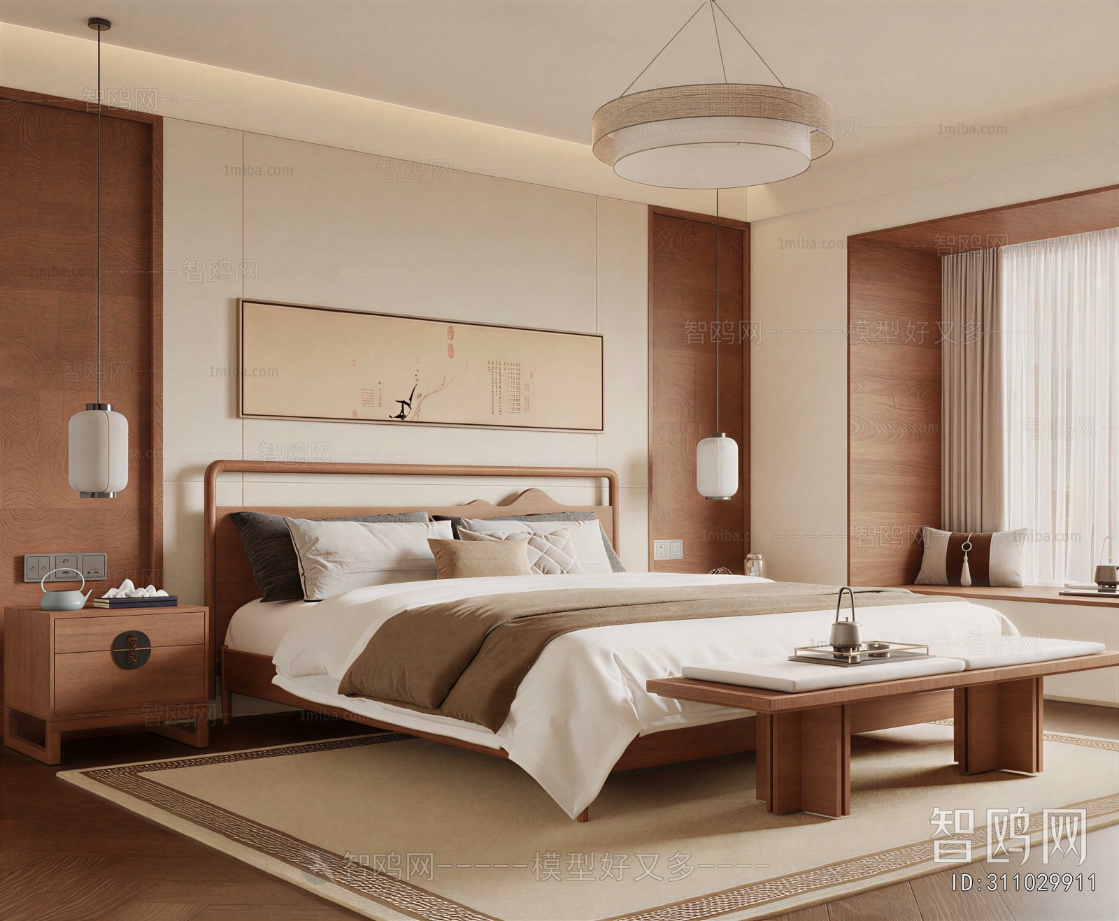New Chinese Style Bedroom