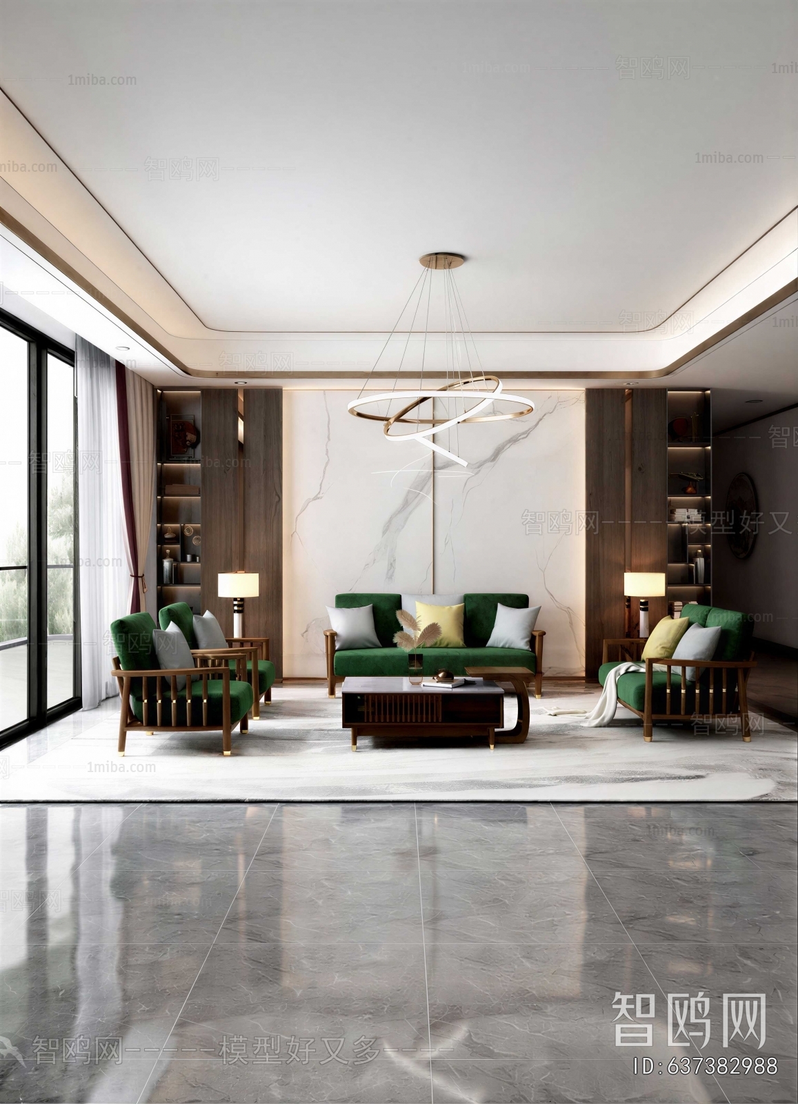 New Chinese Style A Living Room