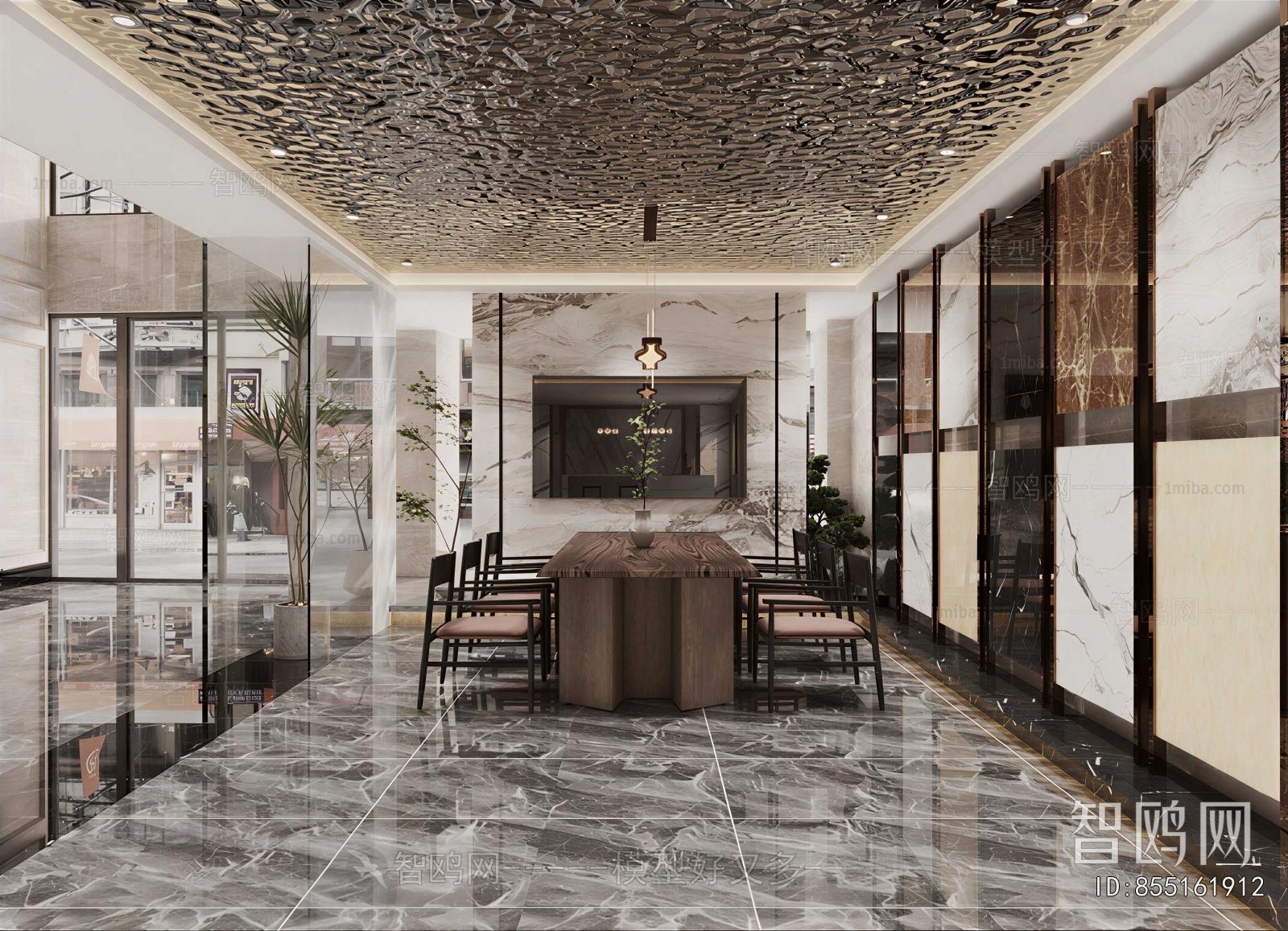 Modern Office Reception Desk