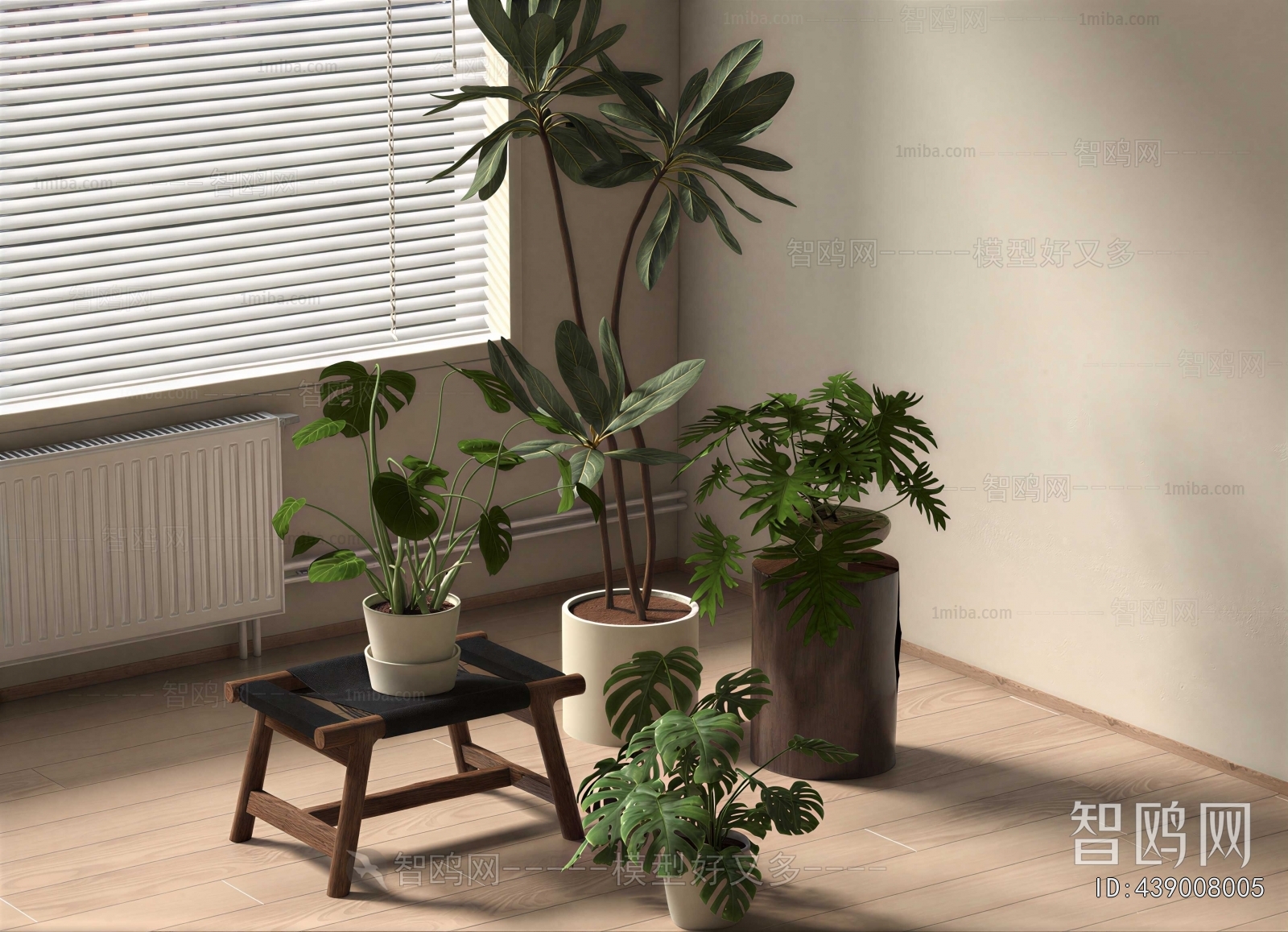 Modern Ground Green Plant Potted Plants