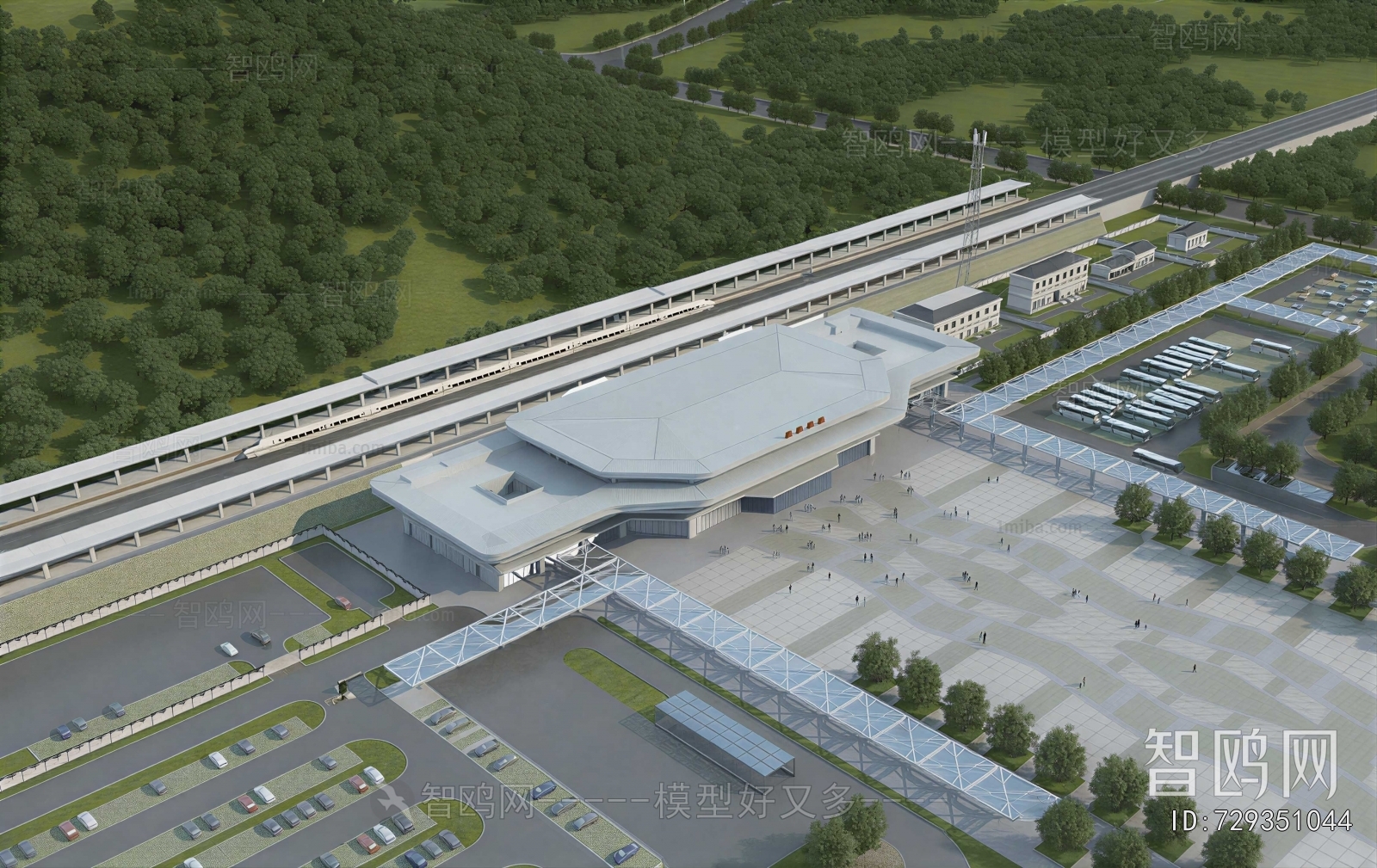 Modern Architectural Bird's-eye View Planning