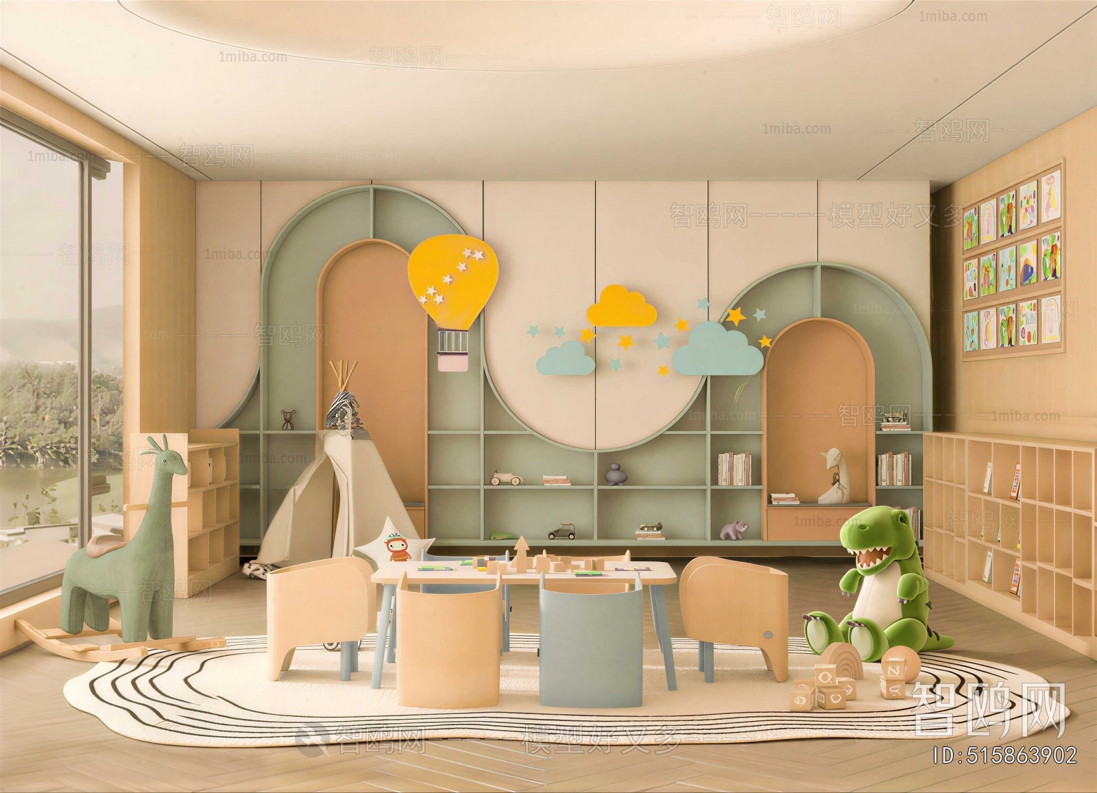 Modern Children's Room Activity Room