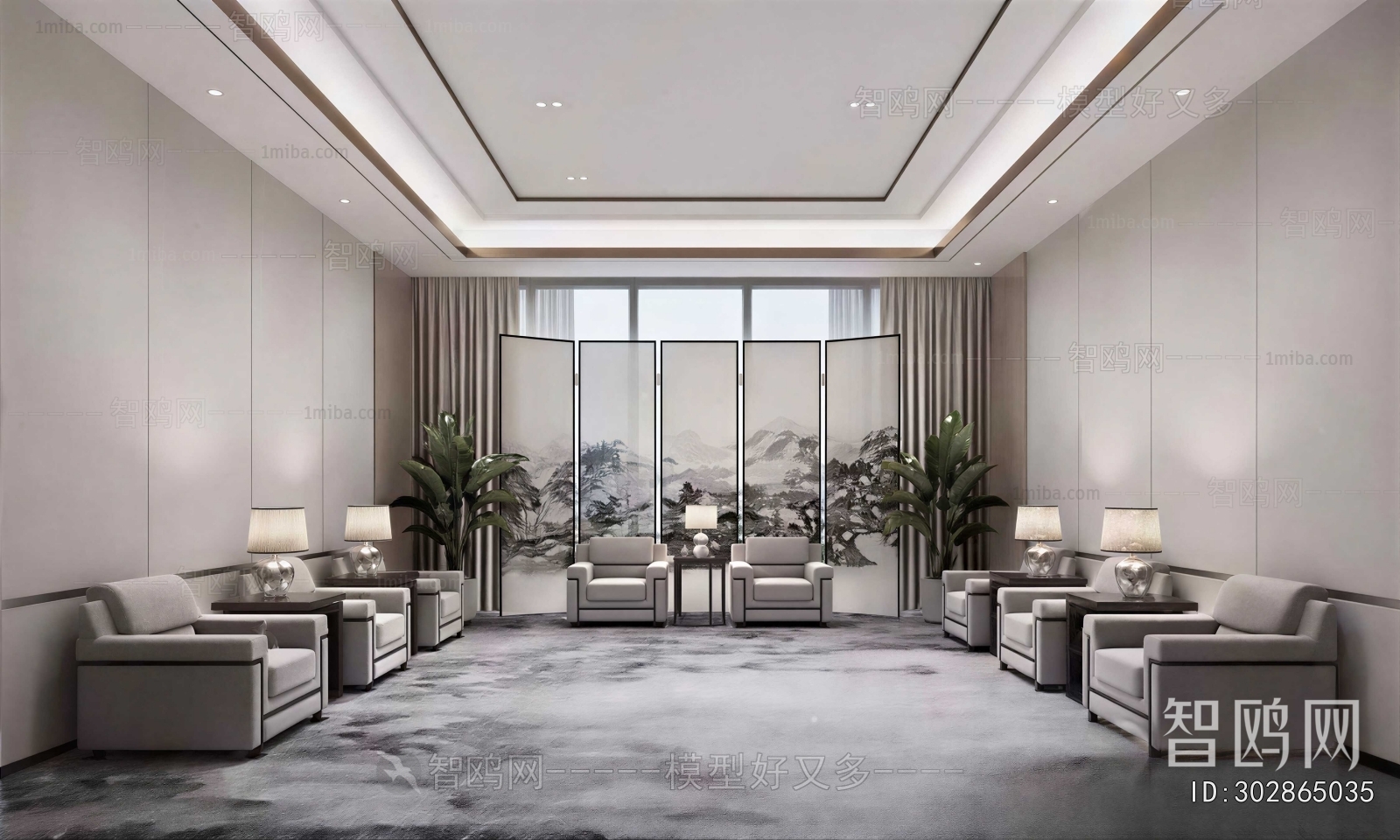 New Chinese Style Reception Room