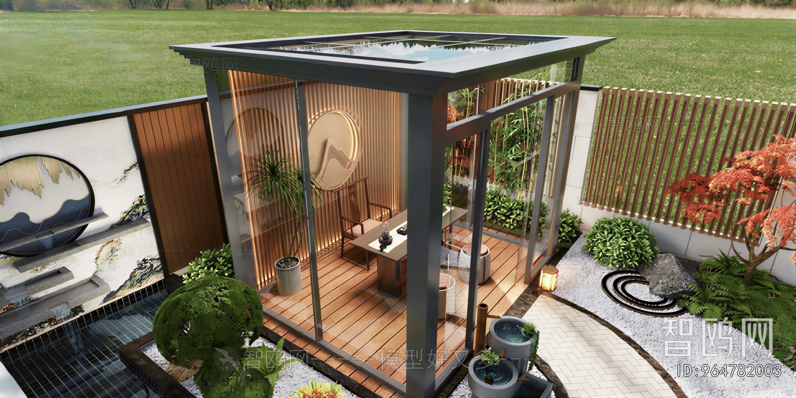 New Chinese Style Courtyard/landscape