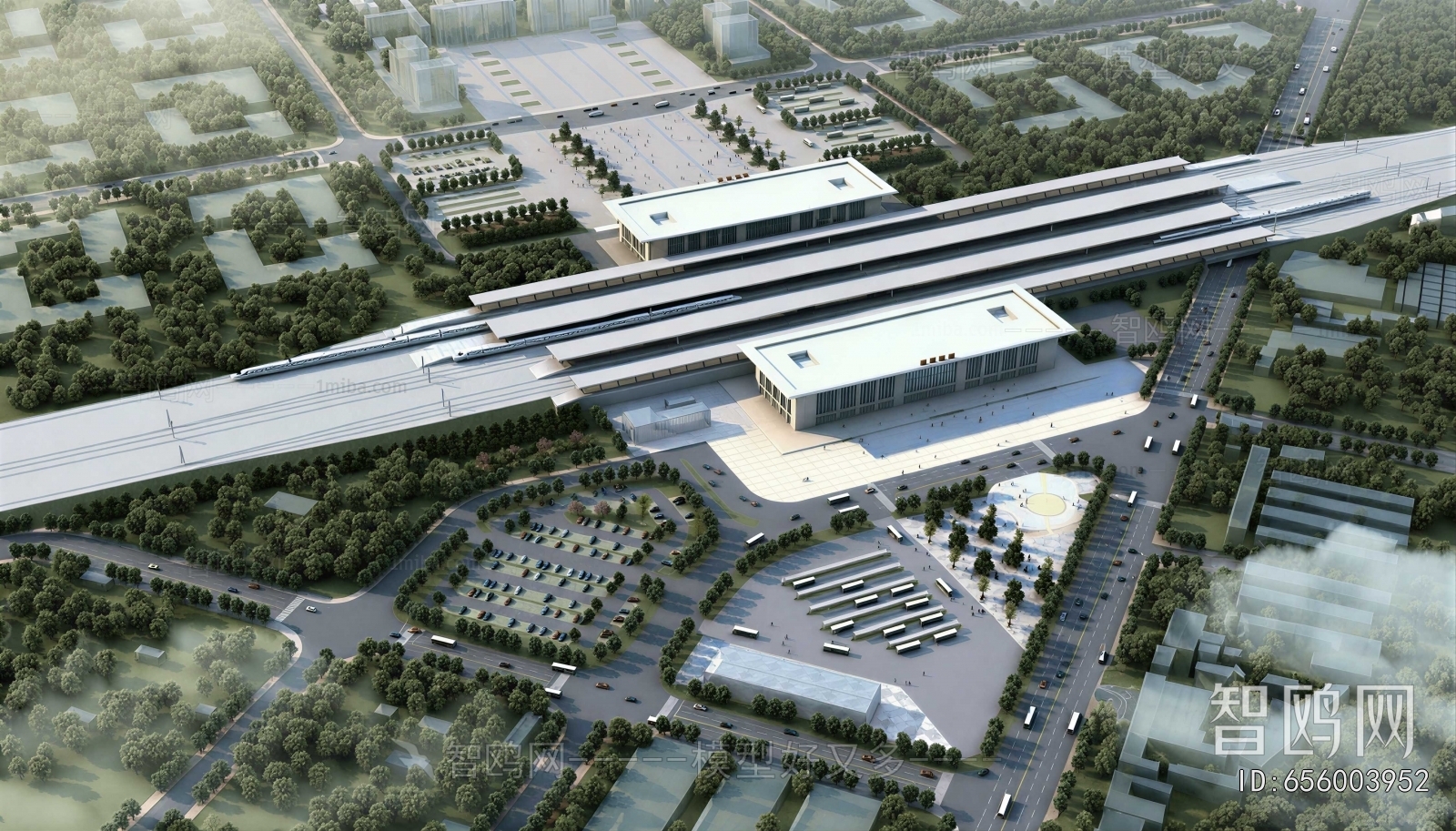 Modern Architectural Bird's-eye View Planning