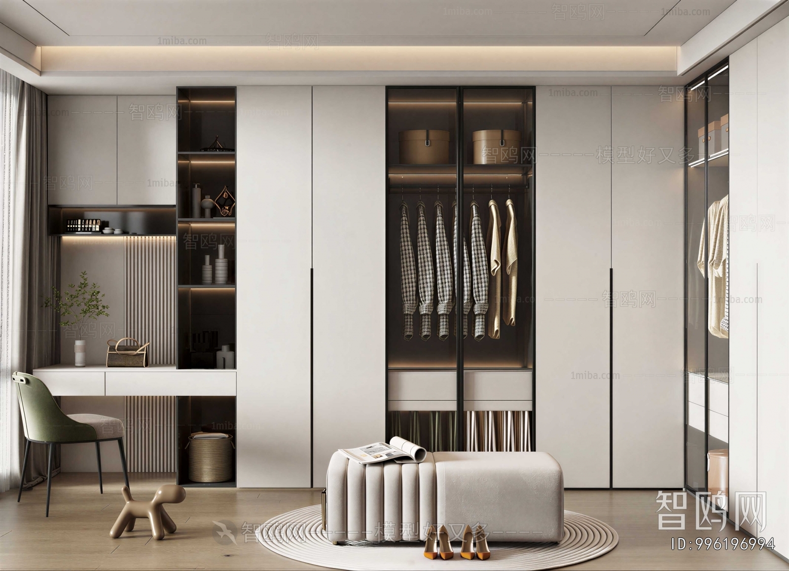 Modern Clothes Storage Area