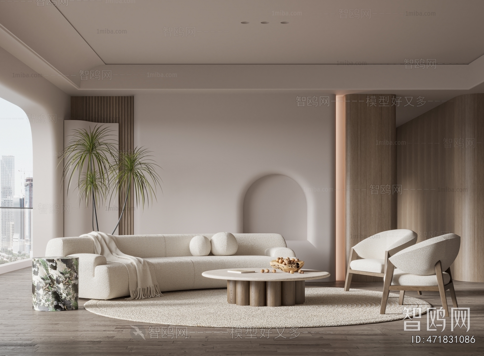 Wabi-sabi Style A Living Room