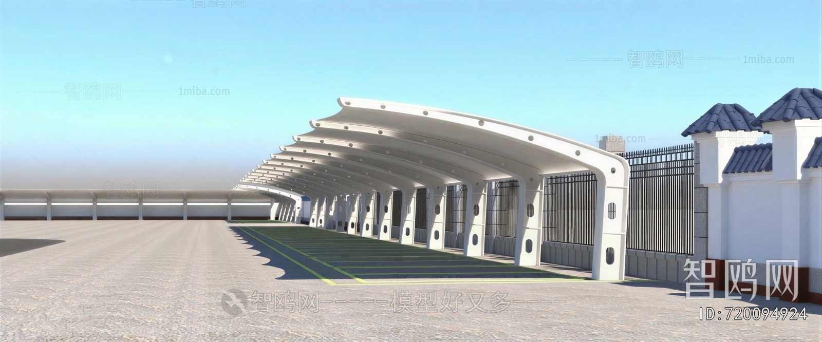 Modern Outdoor Parking Lot