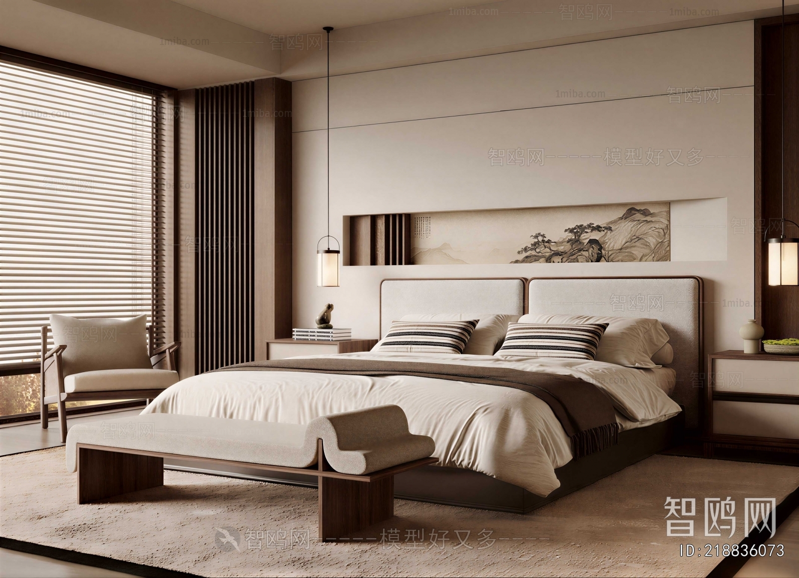 New Chinese Style Bedroom