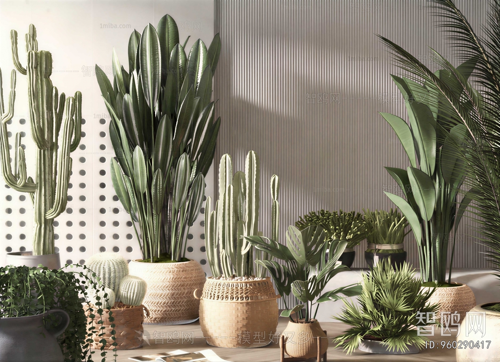 Wabi-sabi Style Ground Green Plant Potted Plants
