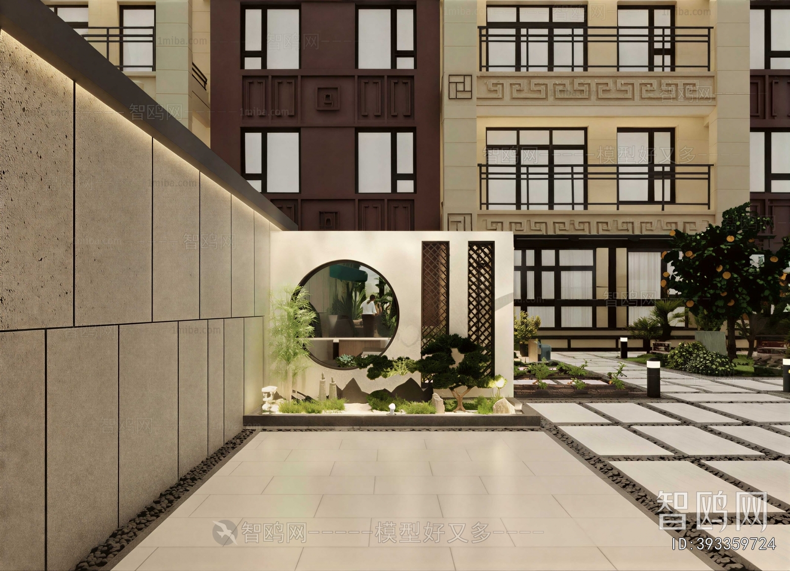 New Chinese Style Courtyard/landscape