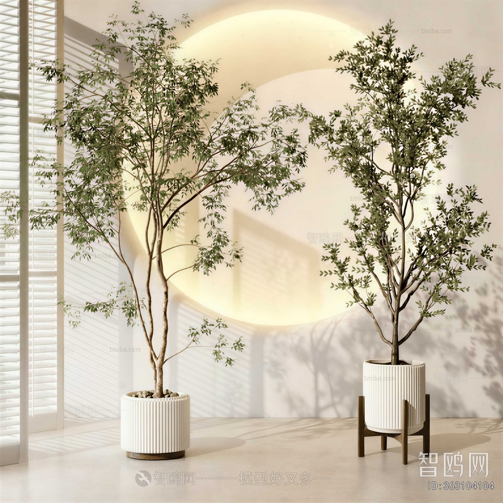 Modern Ground Green Plant Potted Plants