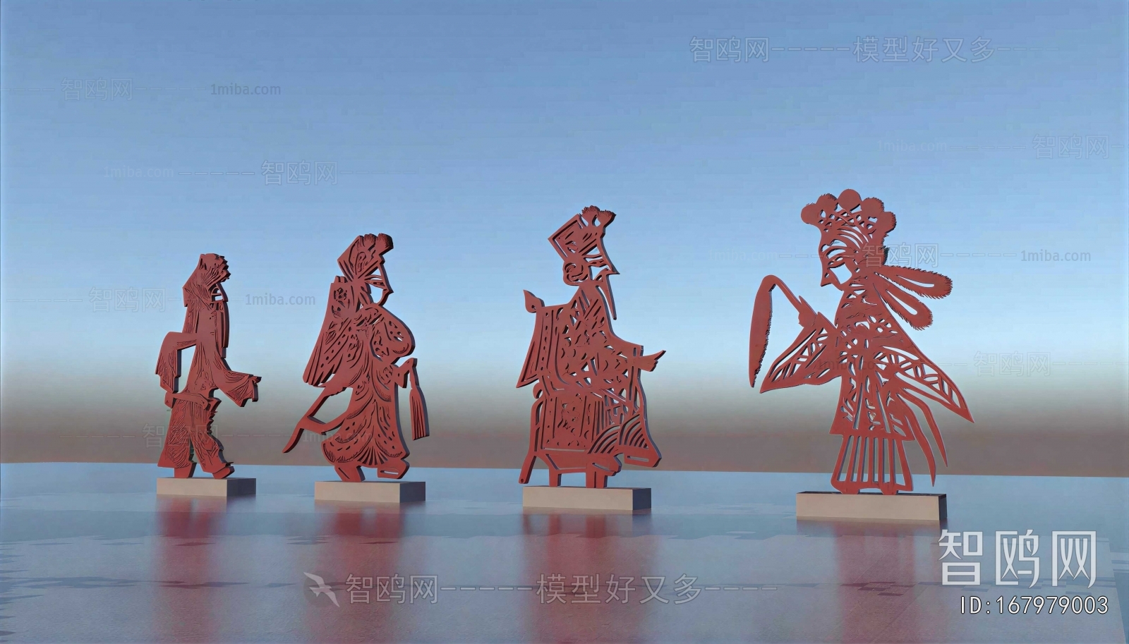 New Chinese Style Sculpture Sketch