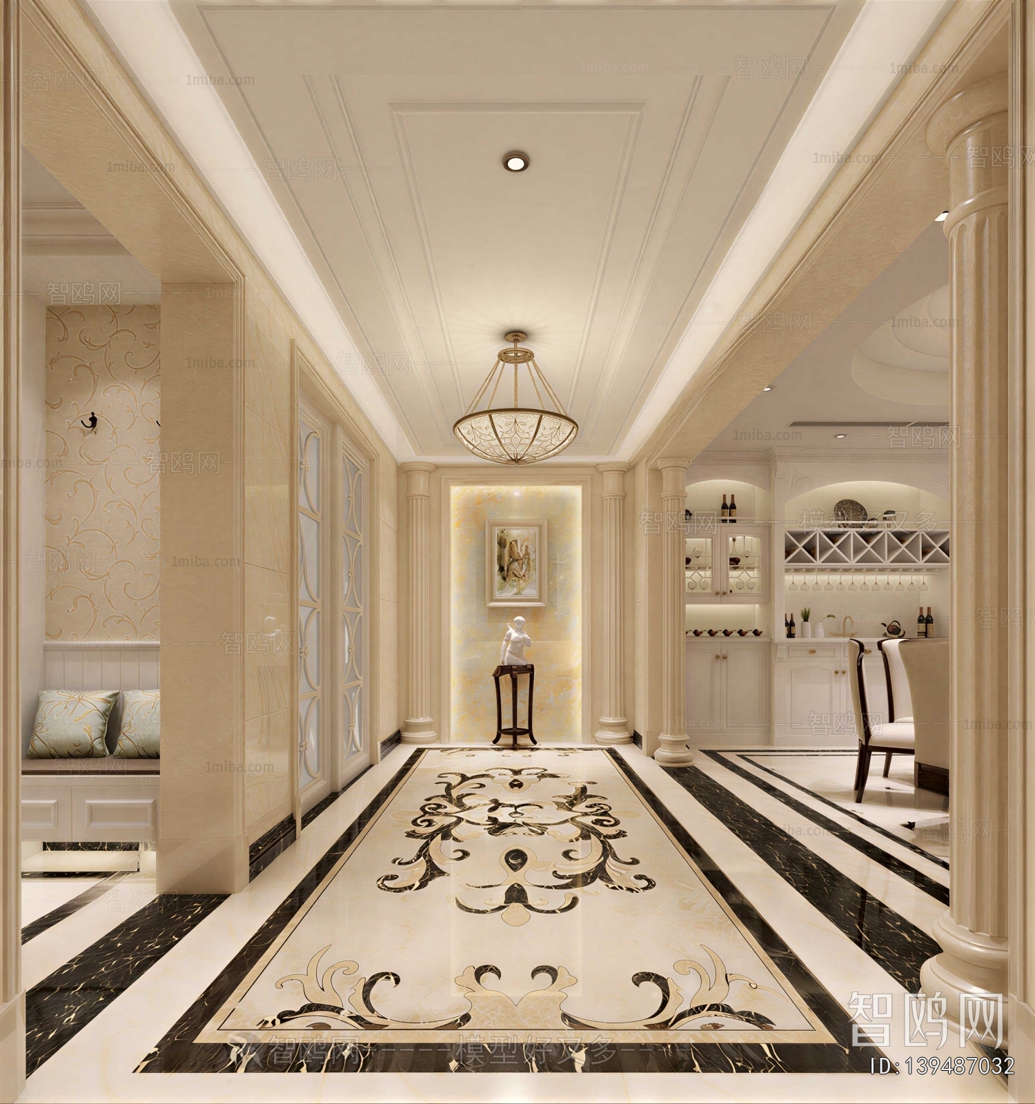 European Style Hallway