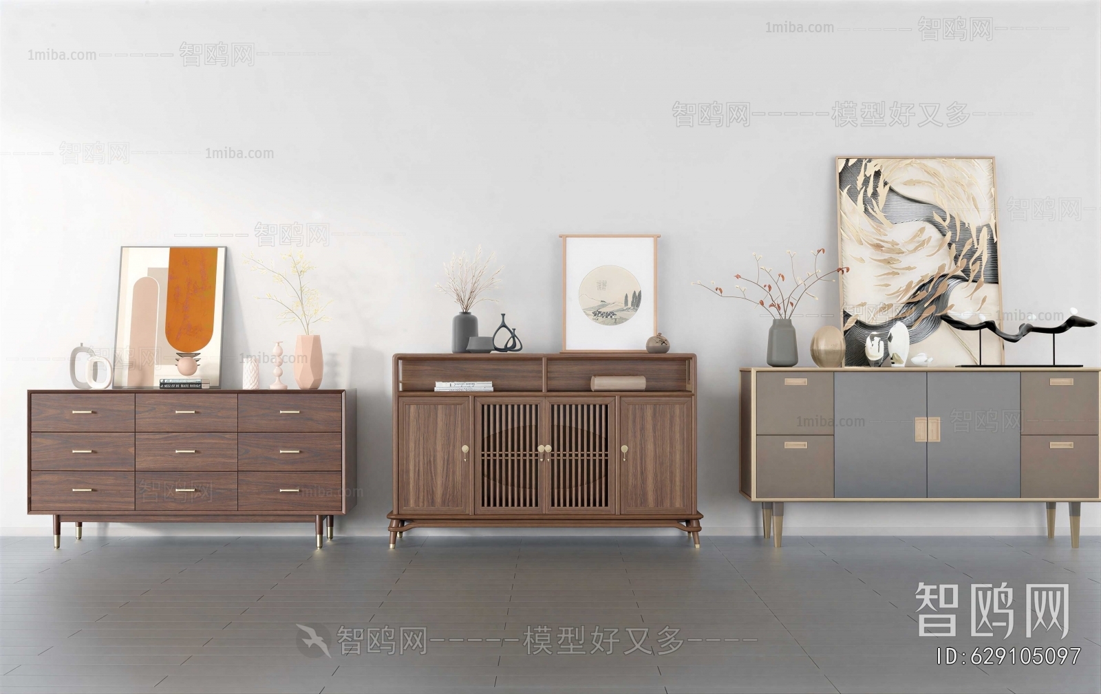 New Chinese Style Entrance Cabinet