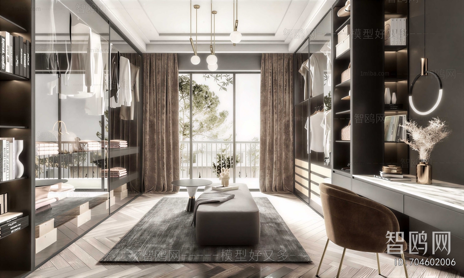 Modern Clothes Storage Area