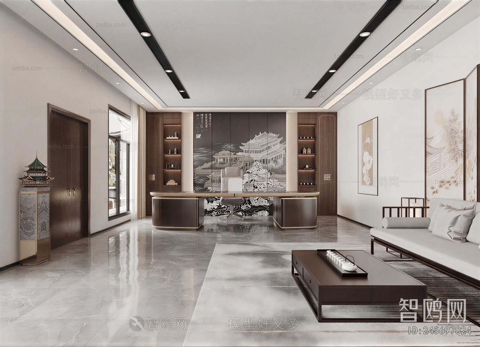 New Chinese Style Manager's Office