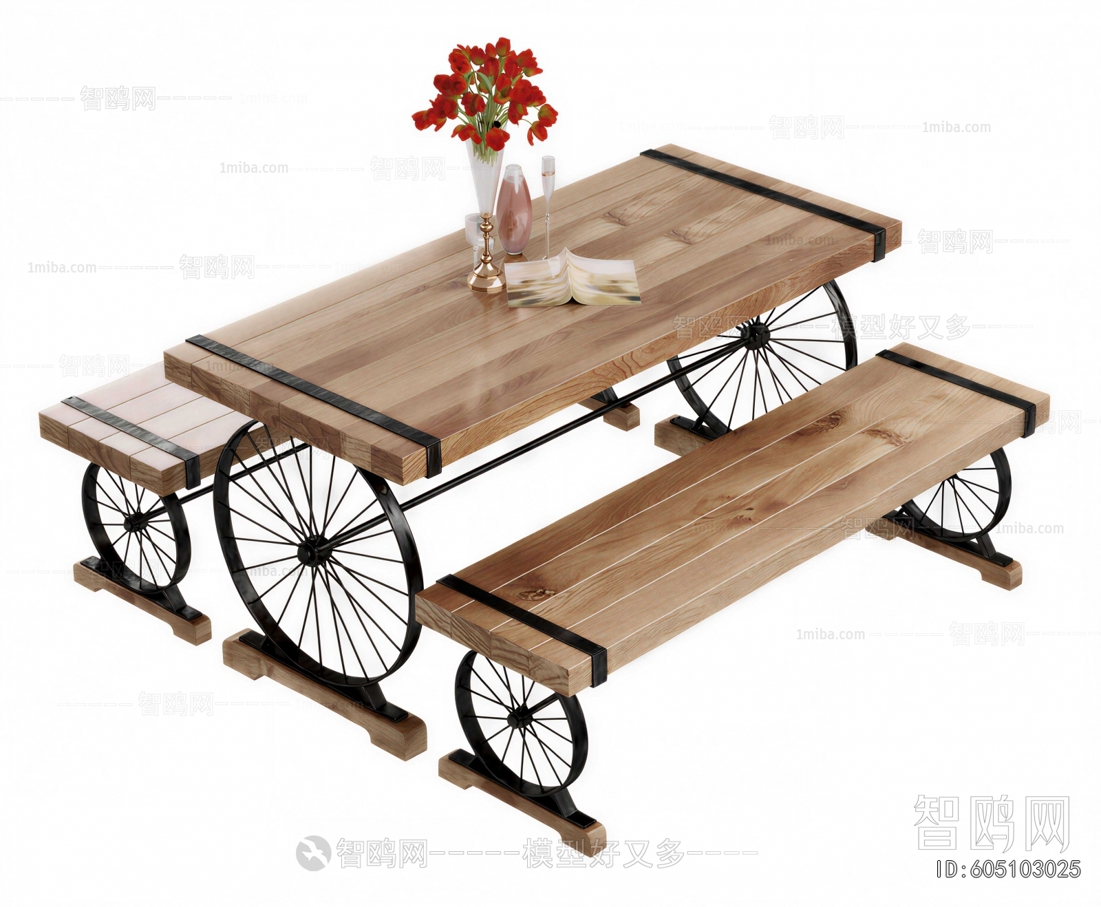 Industrial Style Dining Table And Chairs