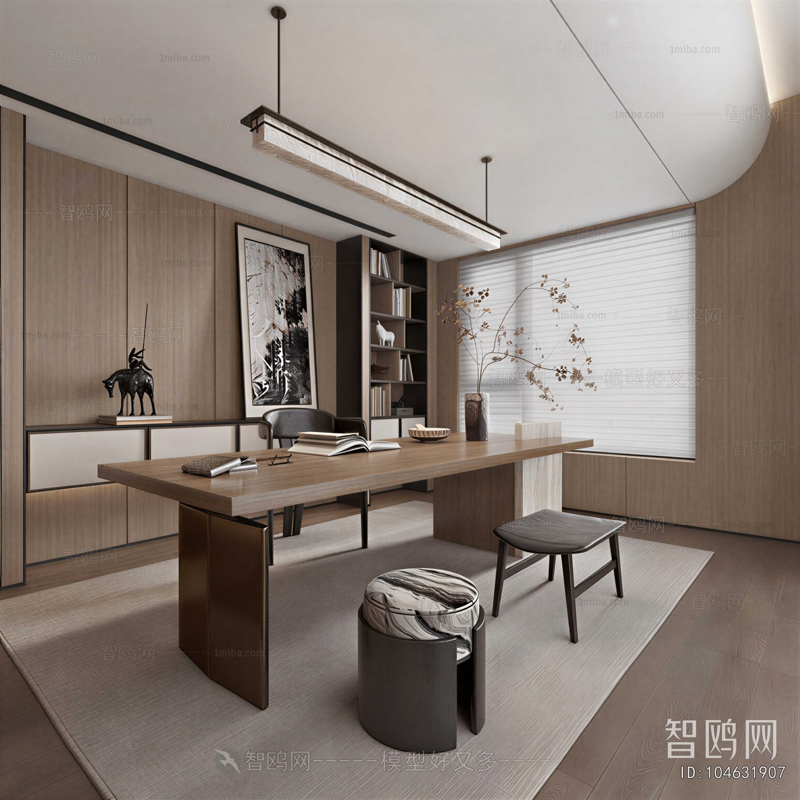New Chinese Style Study Space
