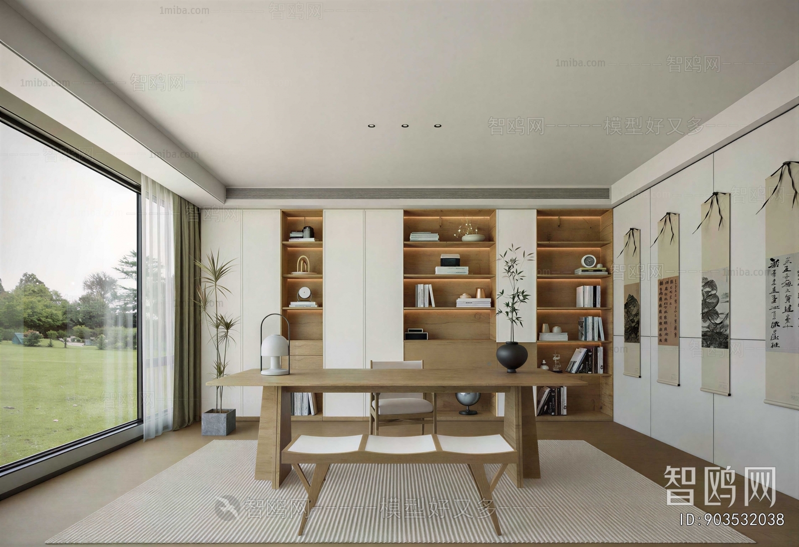 New Chinese Style Study Space