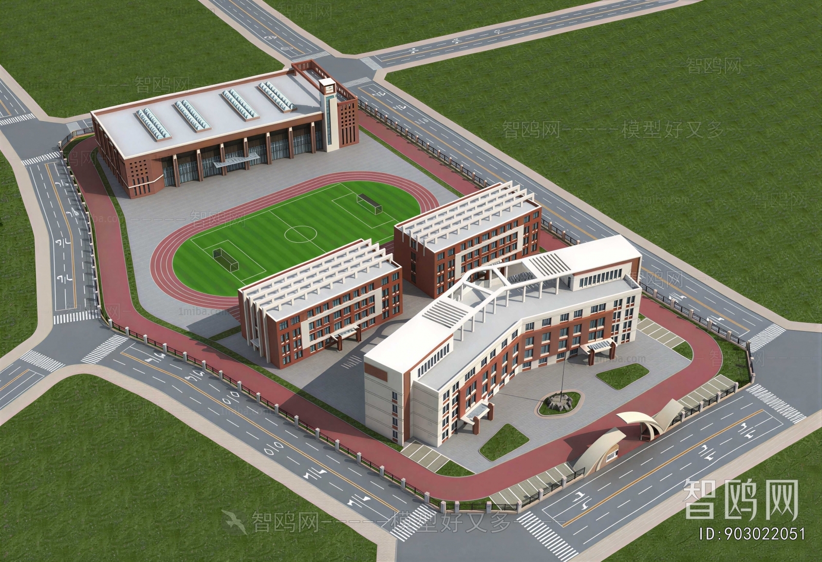 Modern Architectural Bird's-eye View Planning