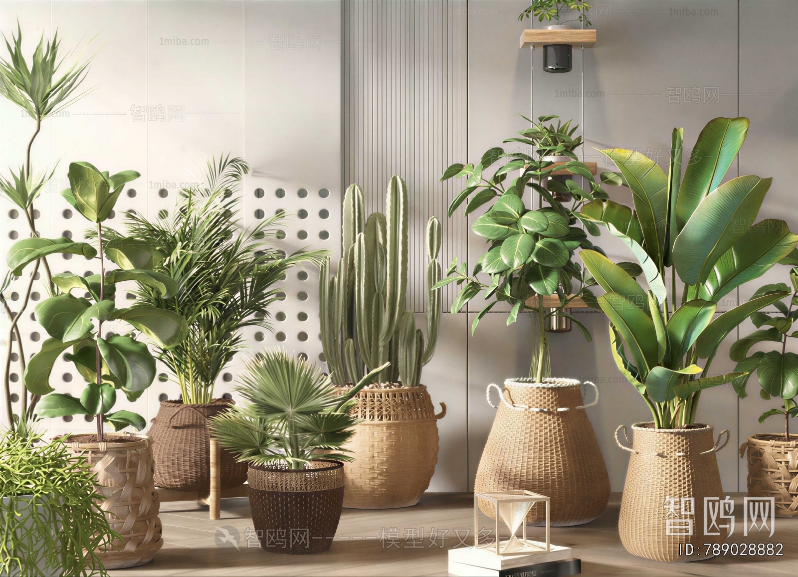 Modern Ground Green Plant Potted Plants
