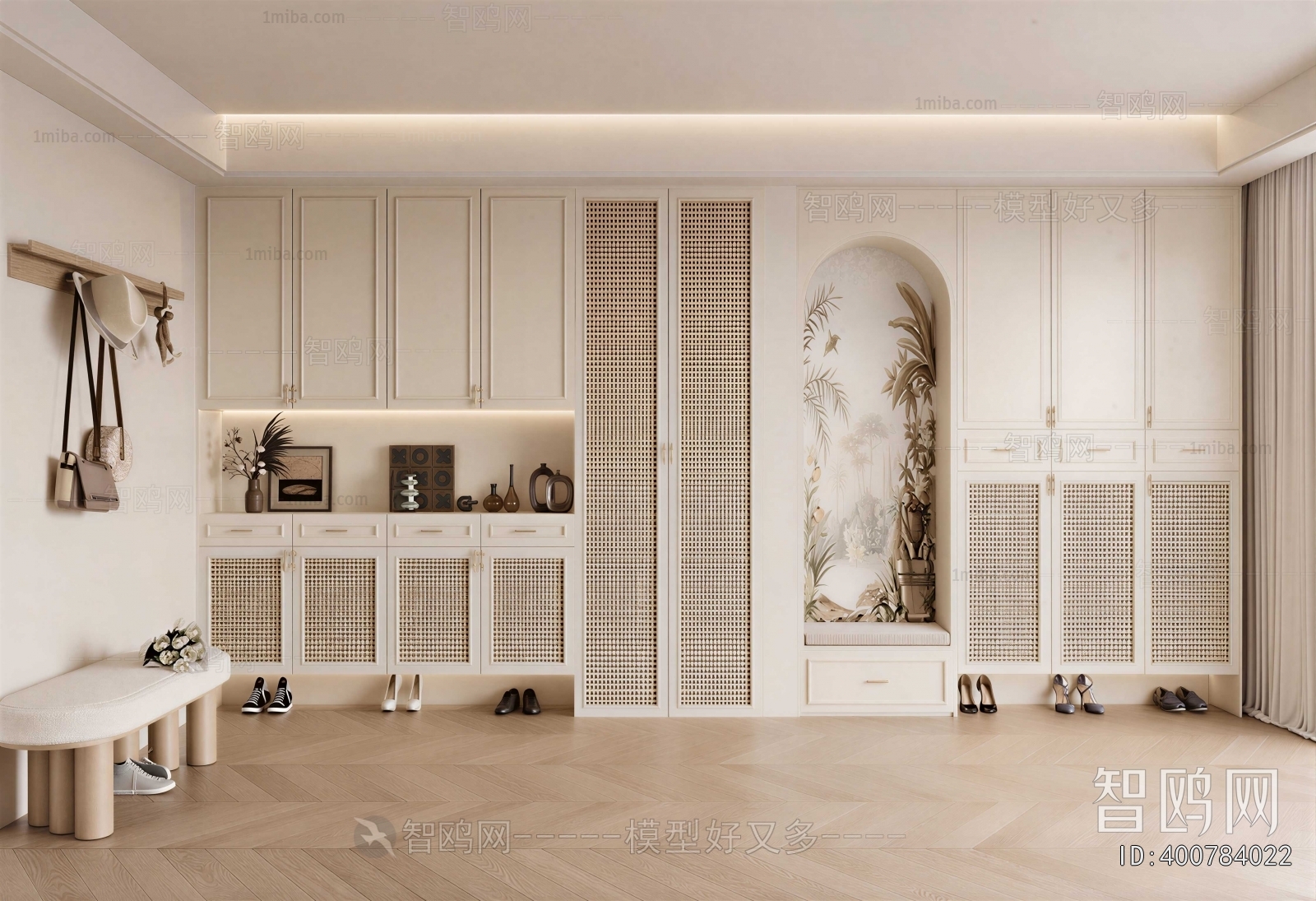 French Style Shoe Cabinet