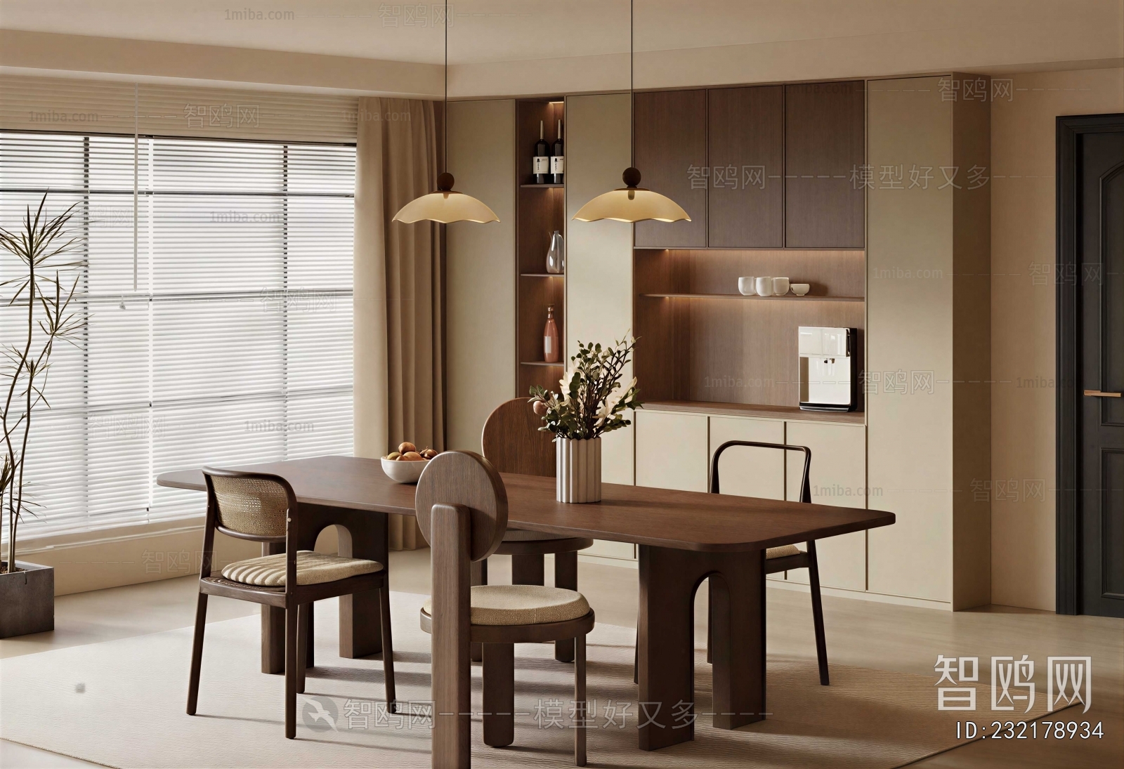 Wabi-sabi Style Dining Room