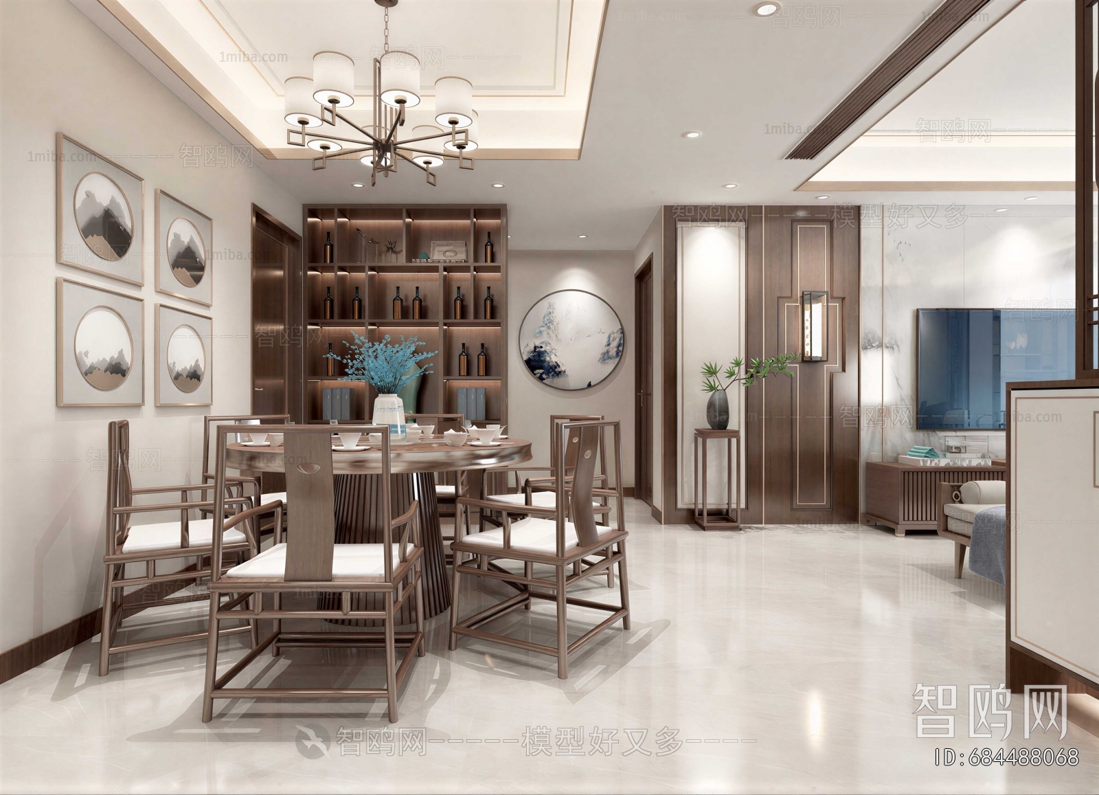 New Chinese Style Dining Room