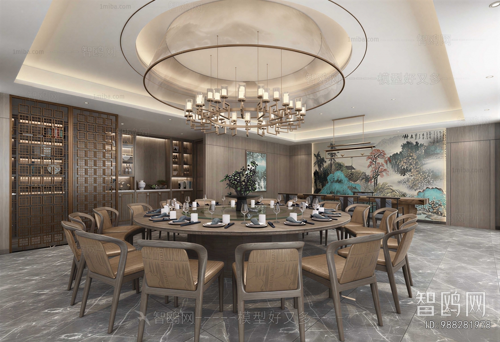 New Chinese Style Dining Room