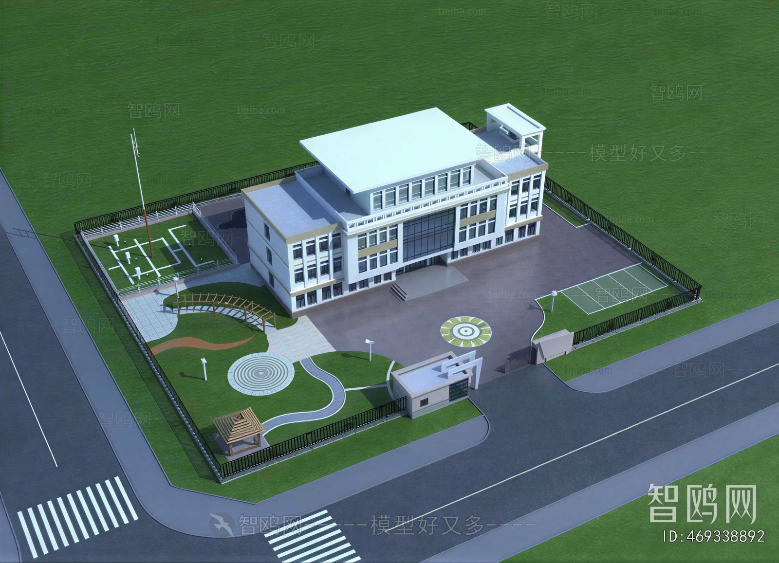 Modern Architectural Bird's-eye View Planning