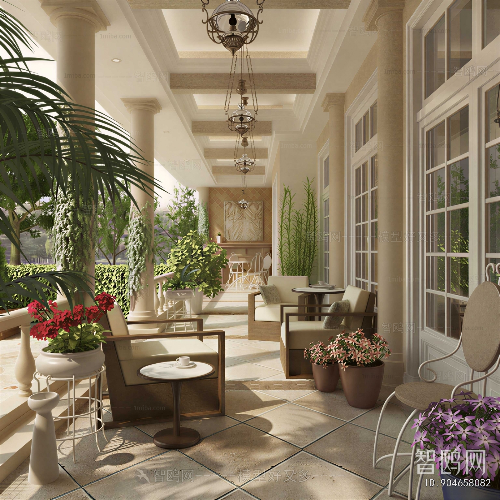 European Style Courtyard/landscape
