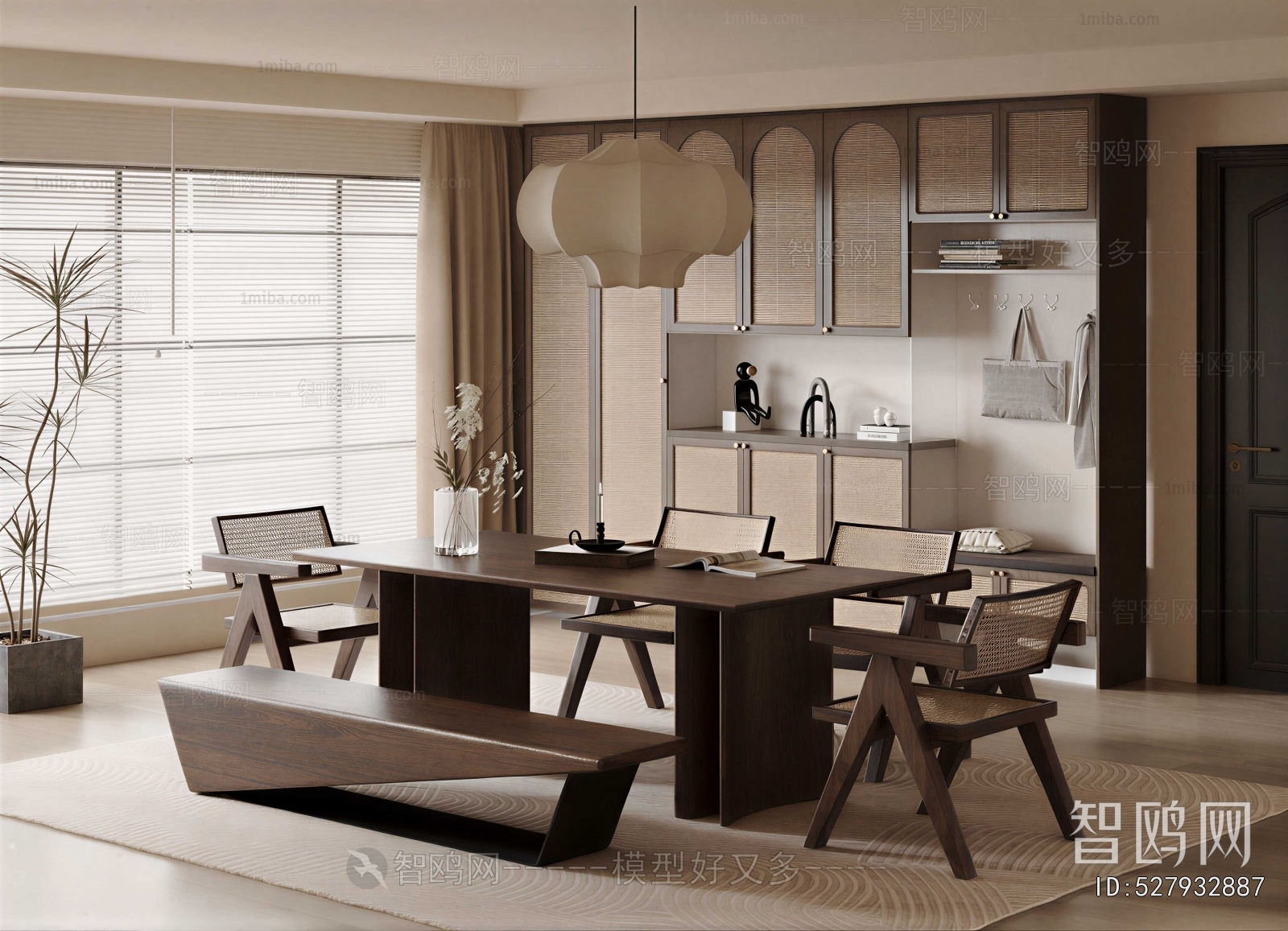 Wabi-sabi Style Dining Room