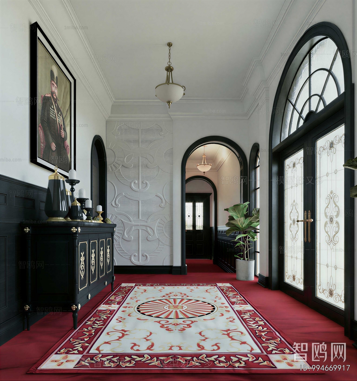 French Style Hallway