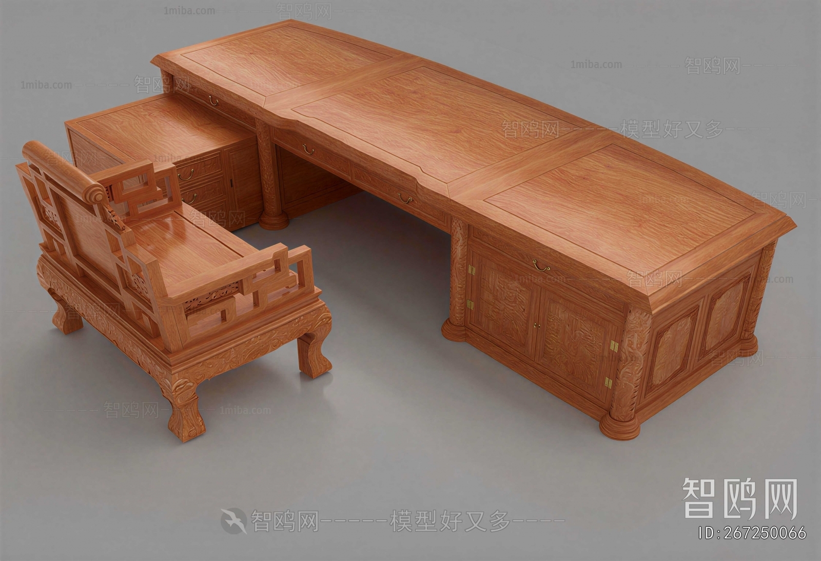 Chinese Style Computer Desk And Chair