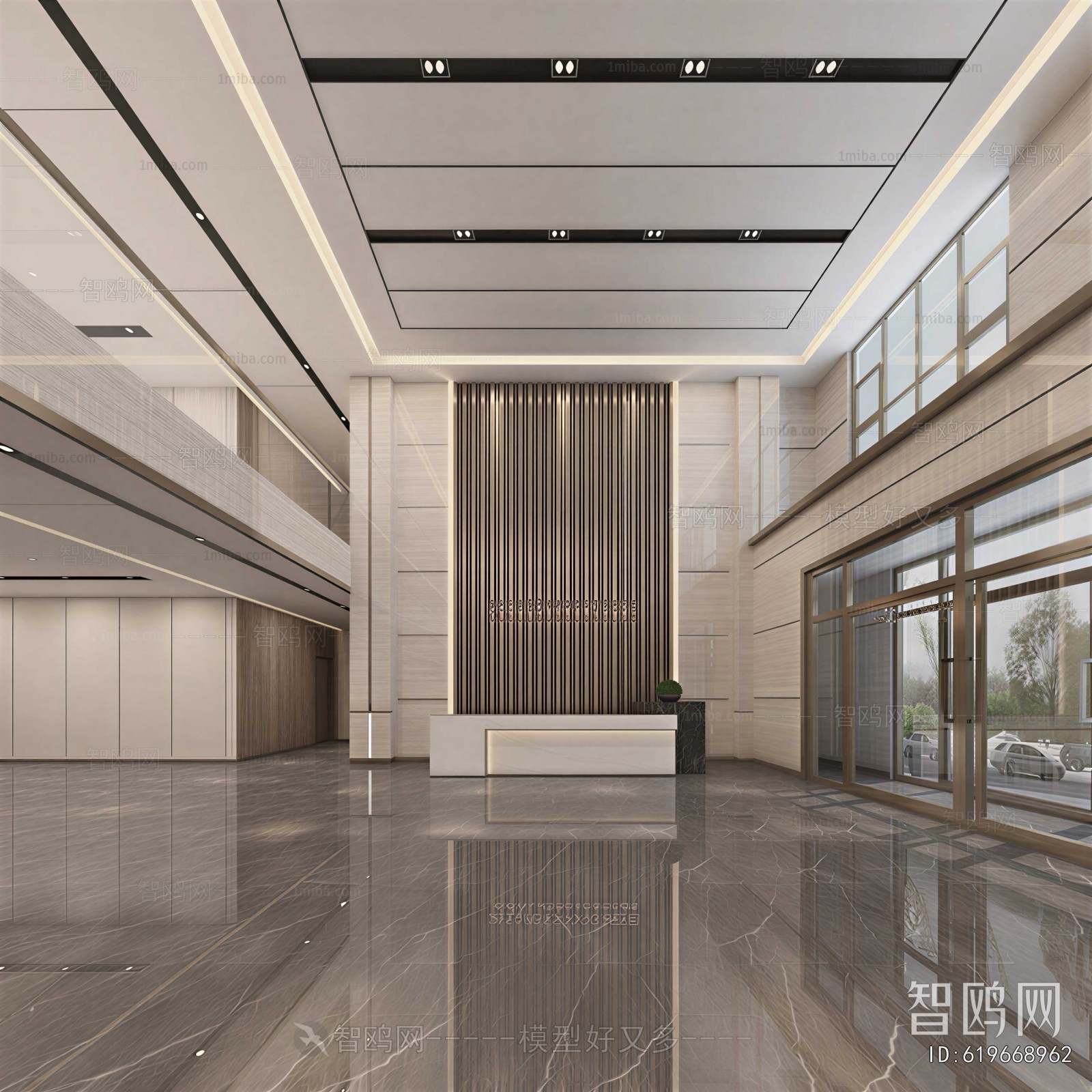 Modern Office Reception Desk