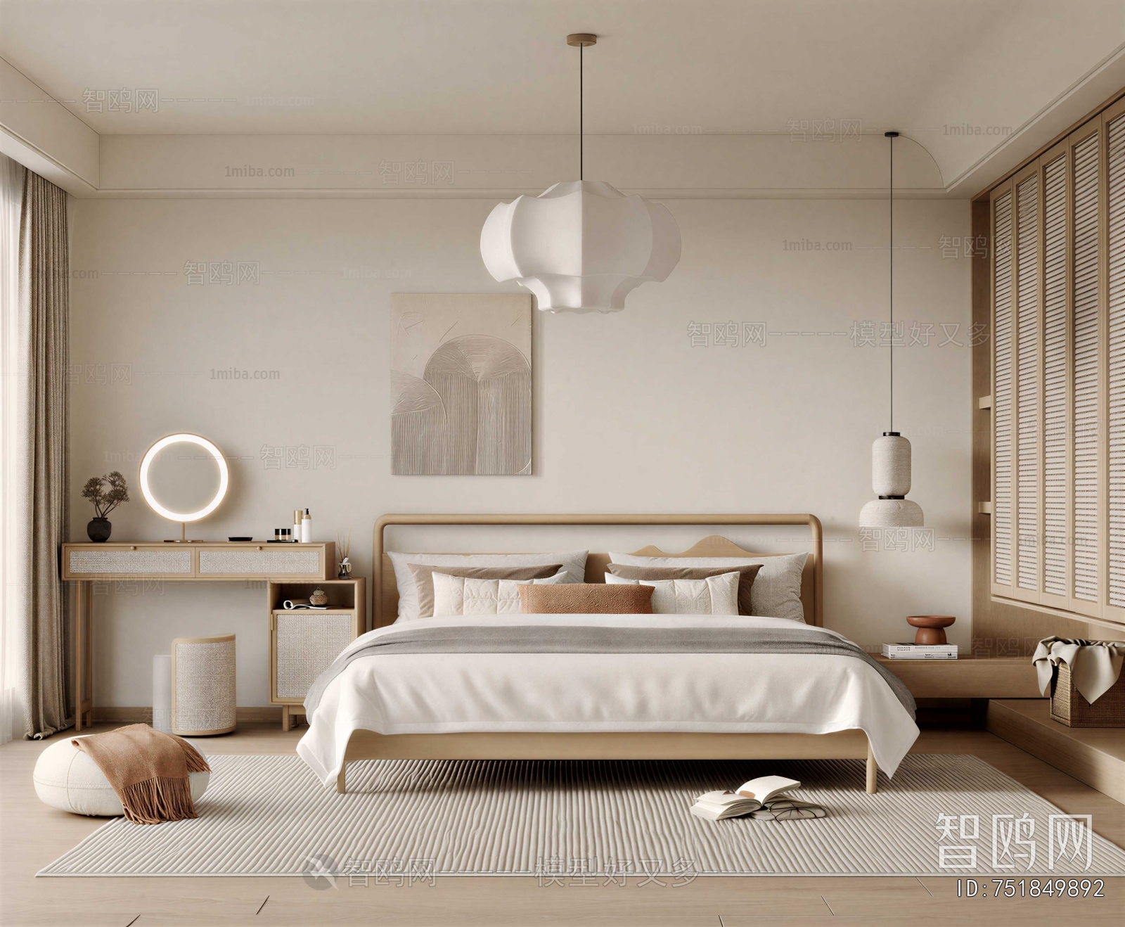 Wabi-sabi Style Bedroom