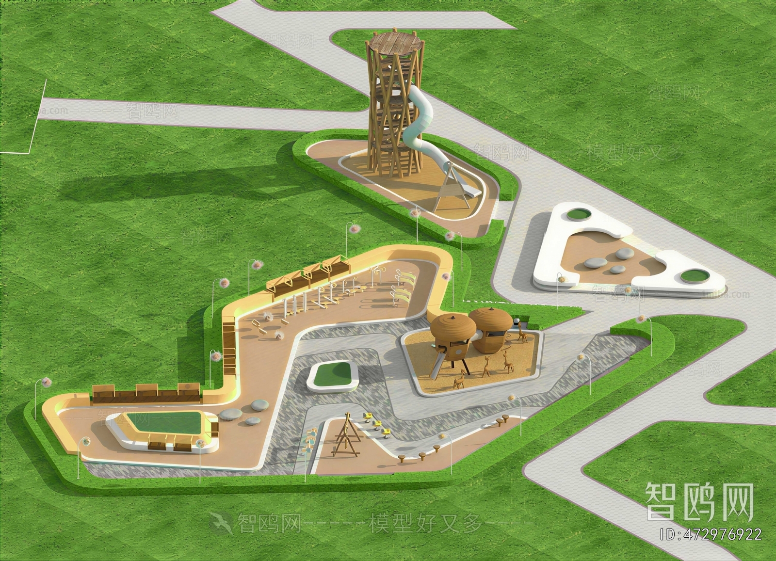 Modern Park Landscape