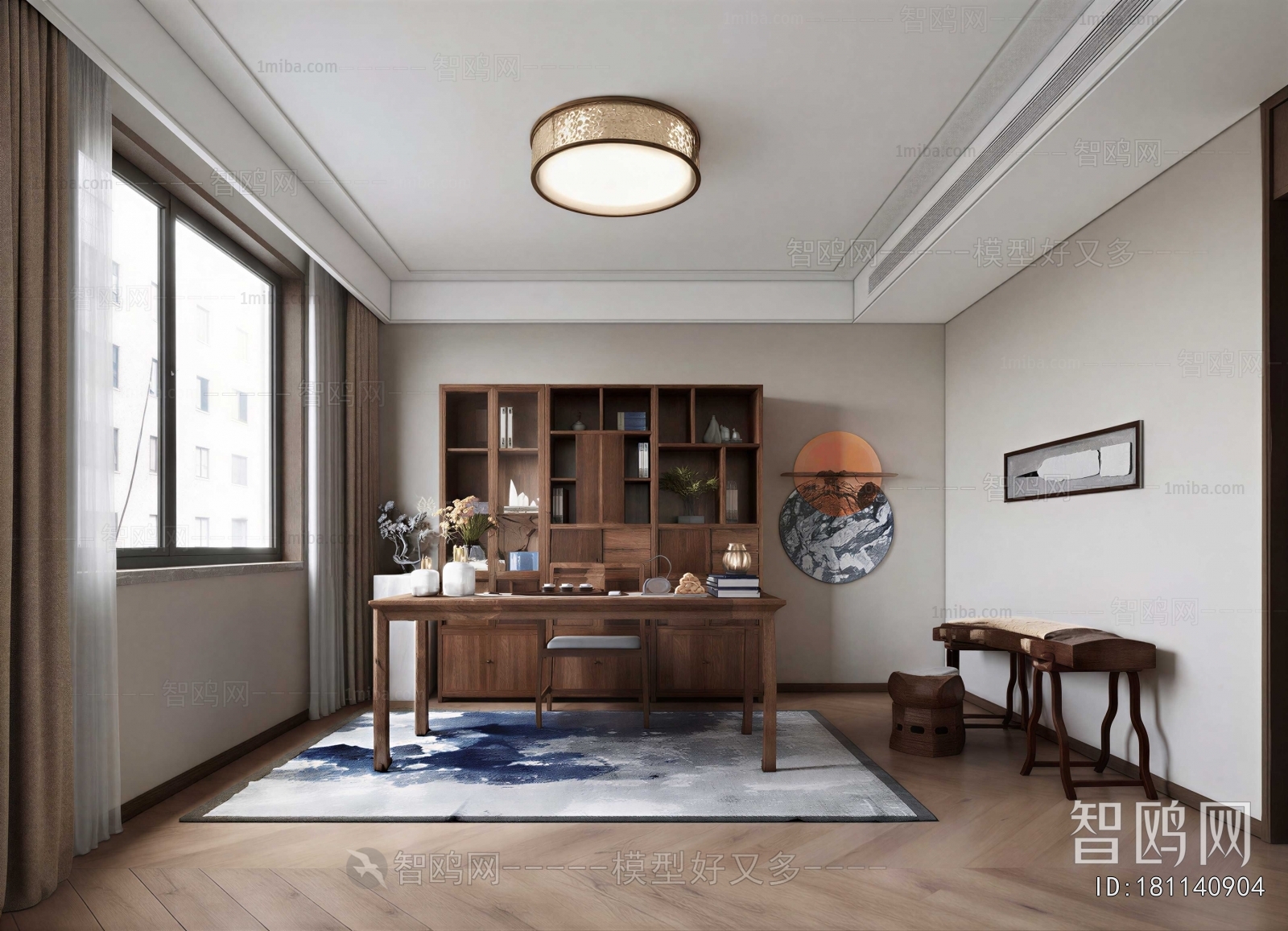 New Chinese Style Study Space