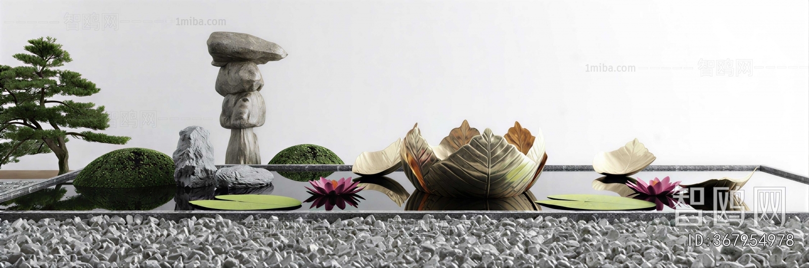 New Chinese Style Rockery Waterscape