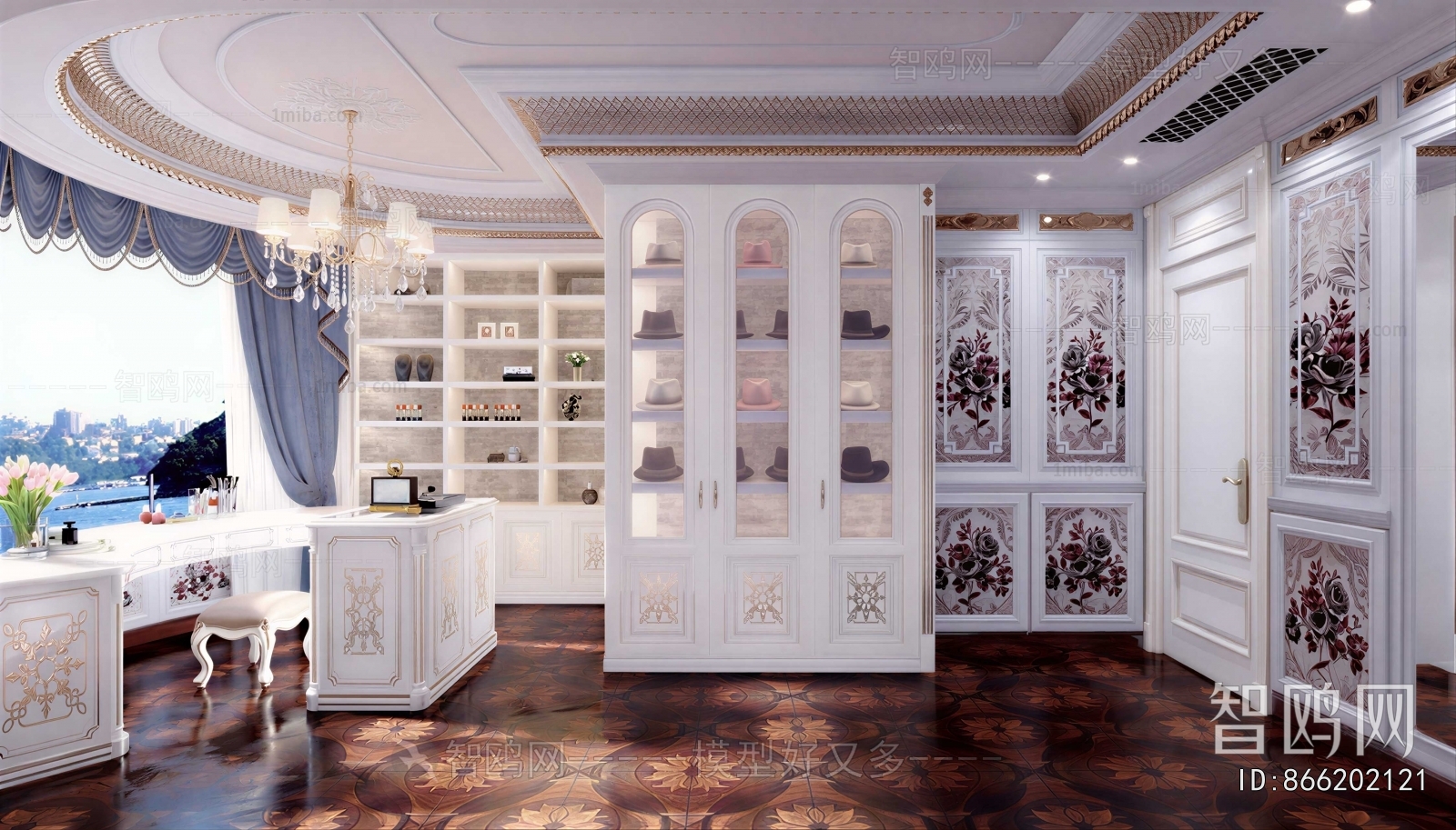 Simple European Style Clothes Storage Area