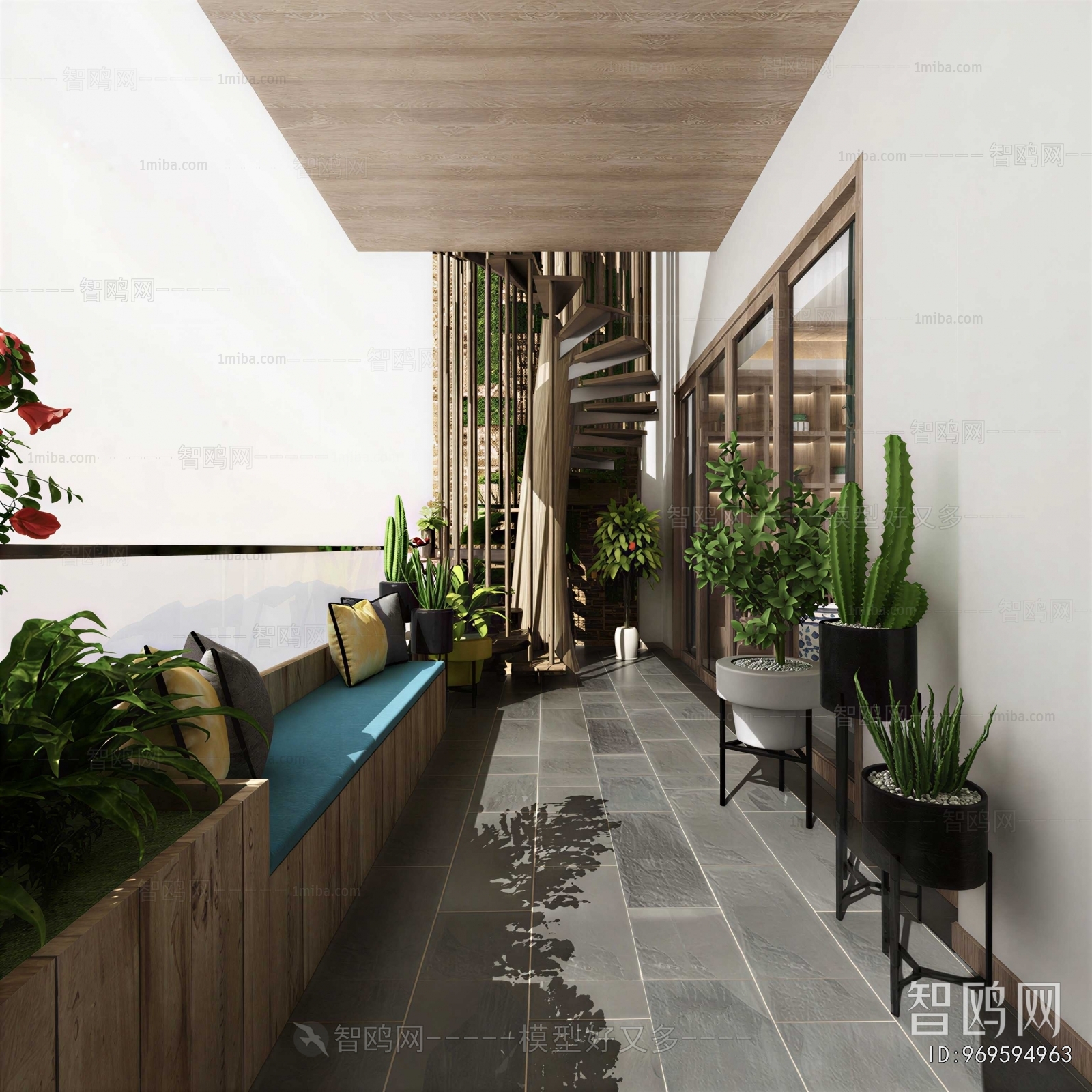 New Chinese Style Leisure Balcony