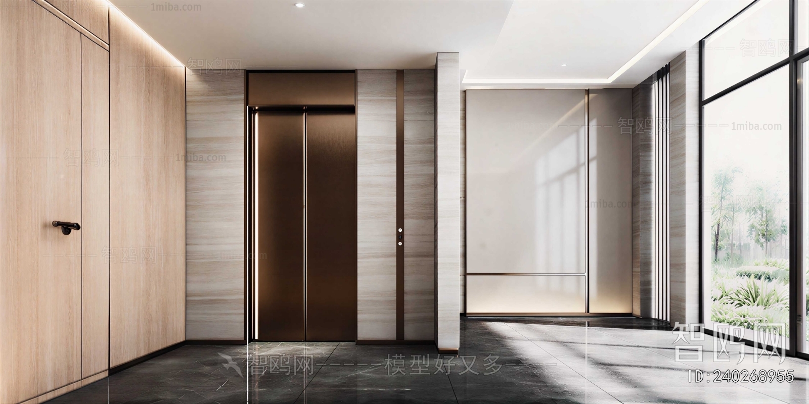 Modern Office Elevator Hall