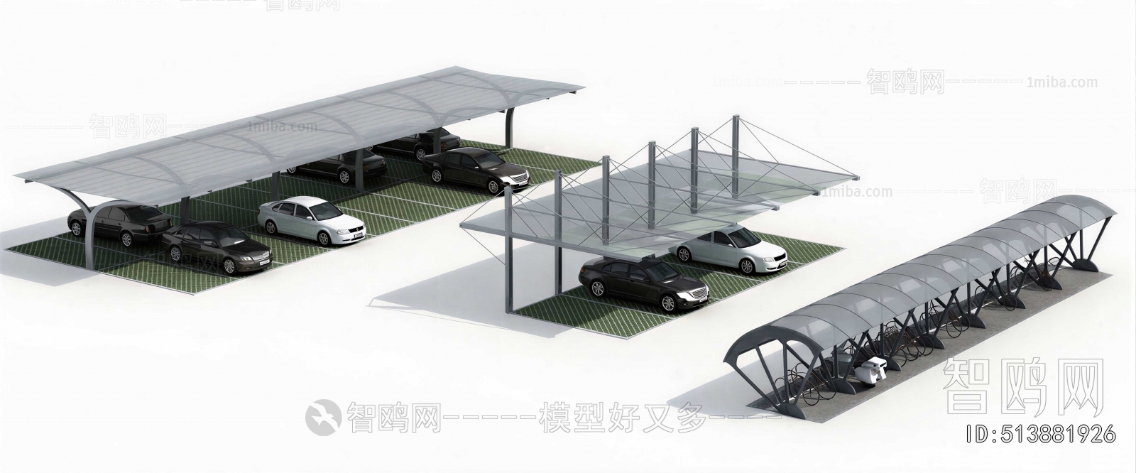 Modern Outdoor Parking Lot